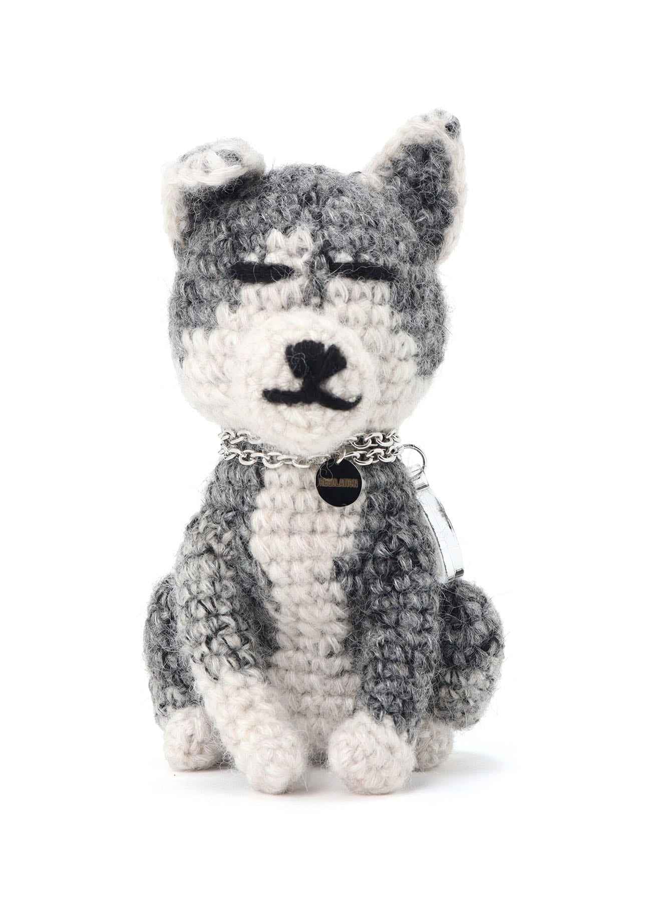 COMBINATION KNIT KNITTED KEY CHARM WITH CHAIN