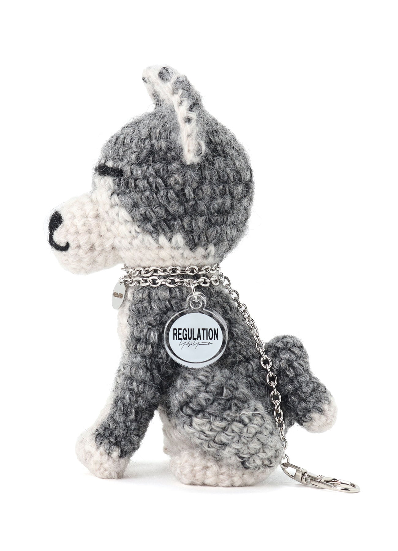 COMBINATION KNIT KNITTED KEY CHARM WITH CHAIN