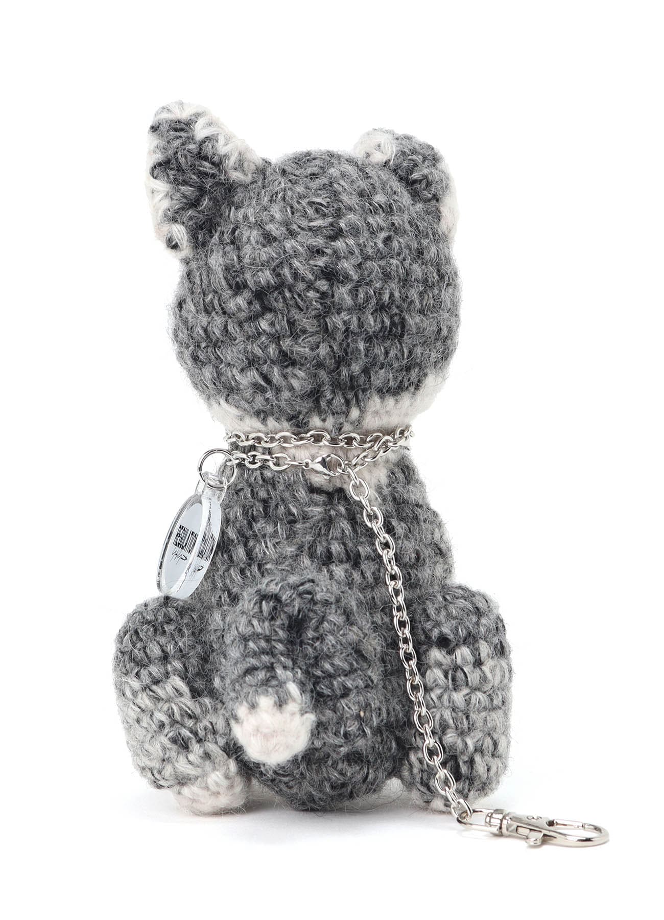 COMBINATION KNIT KNITTED KEY CHARM WITH CHAIN