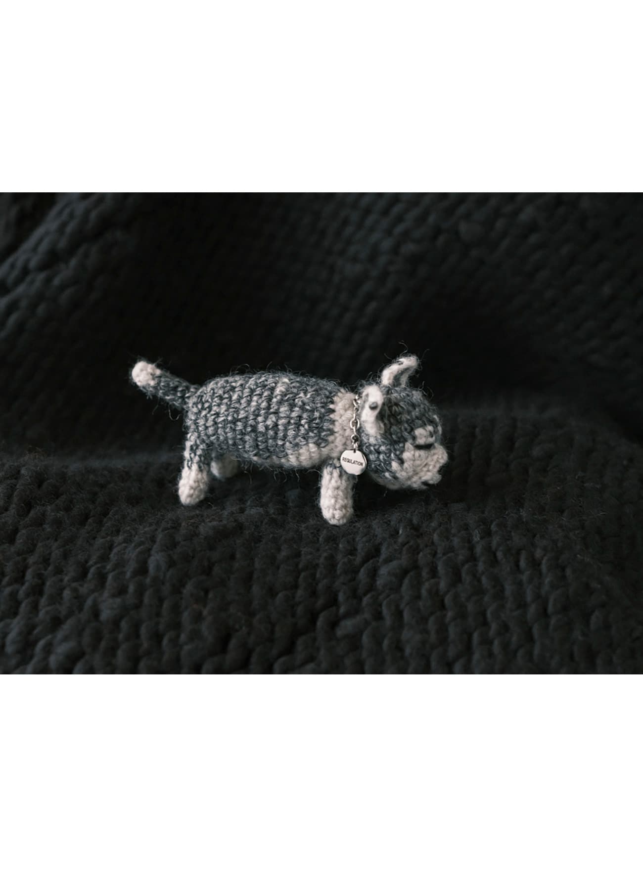 COMBINATION KNIT KNITTED KEY CHARM WITH CHAIN