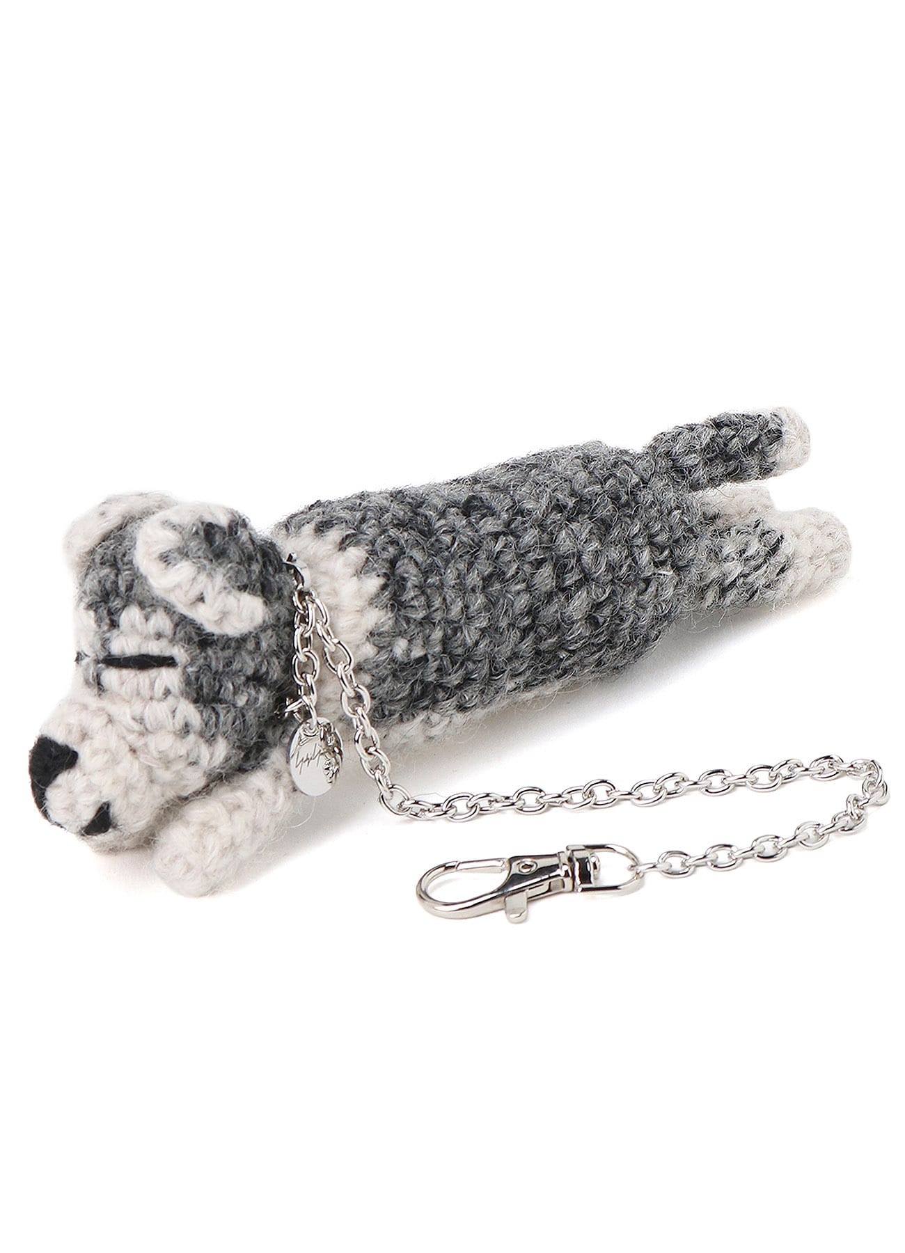 COMBINATION KNIT KNITTED KEY CHARM WITH CHAIN