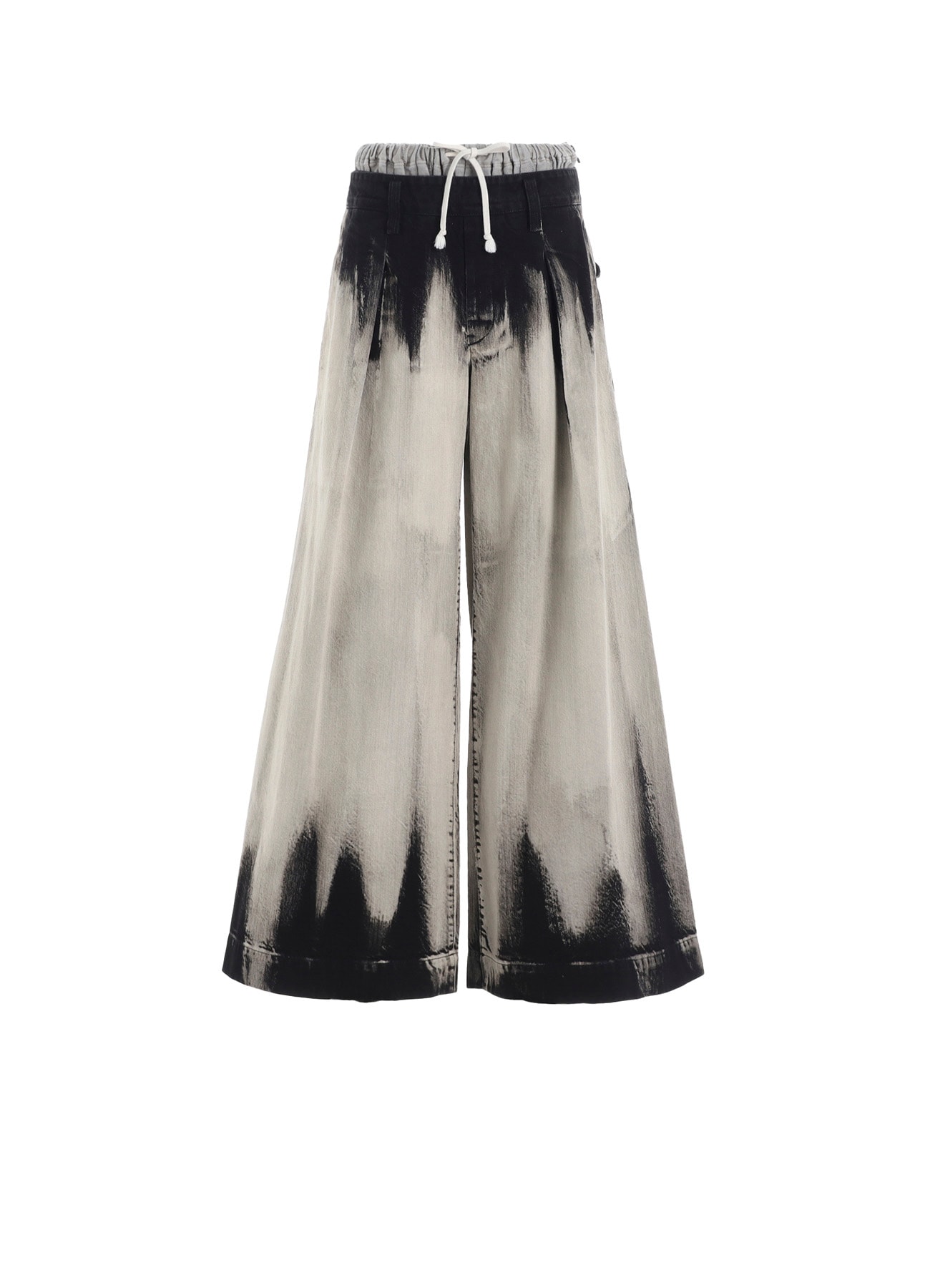 10OZ BLEACHED DENIM LAYERED-LIKE WIDE PANTS