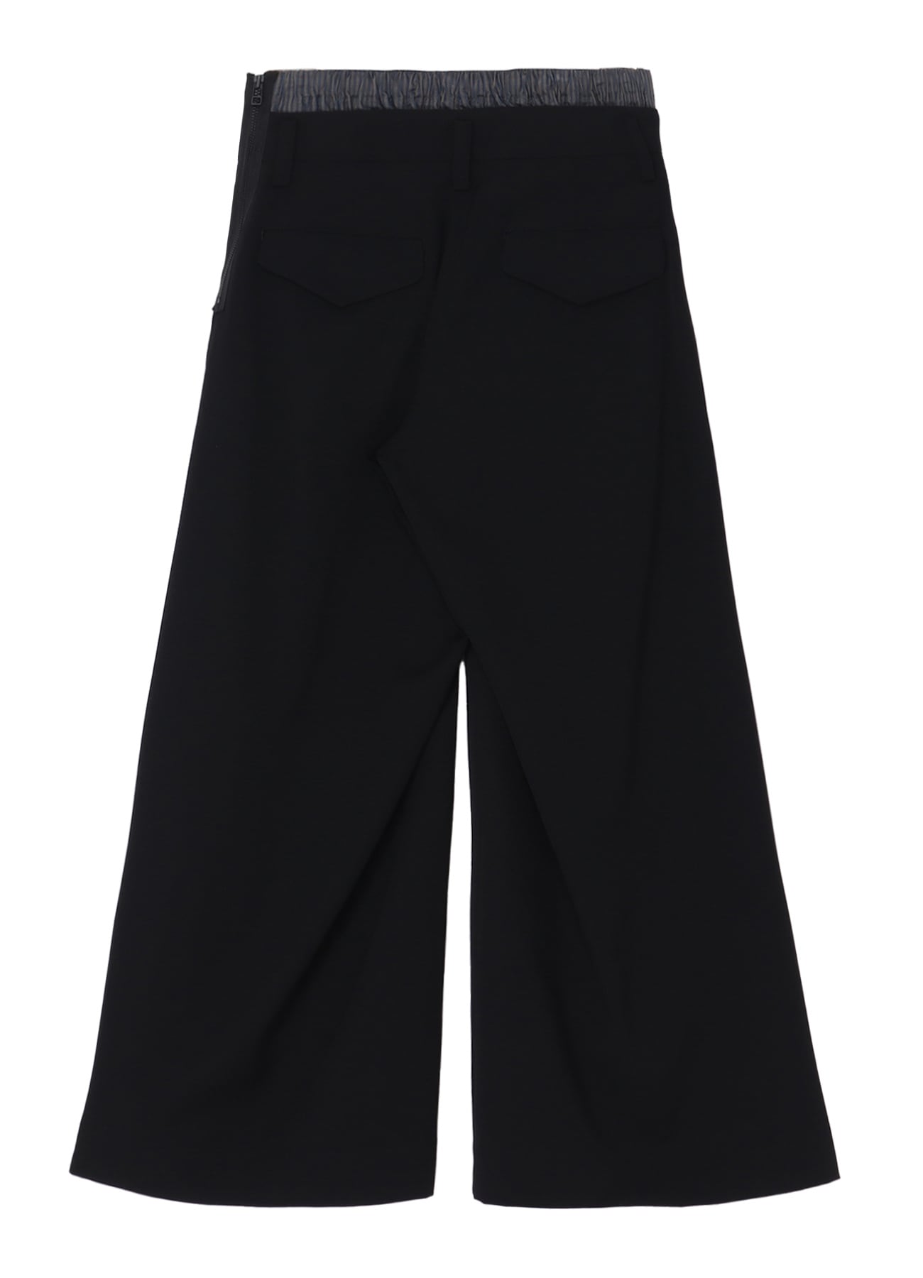 GABARDINE LAYERED-LIKE WIDE PANTS