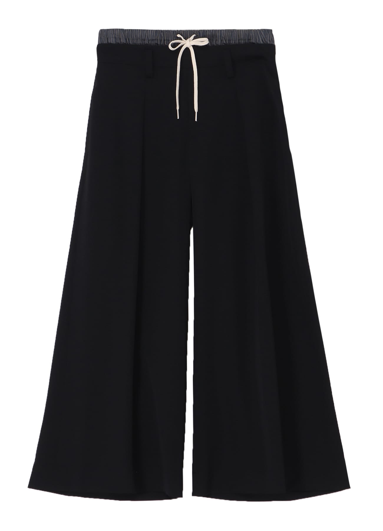 GABARDINE LAYERED-LIKE WIDE PANTS