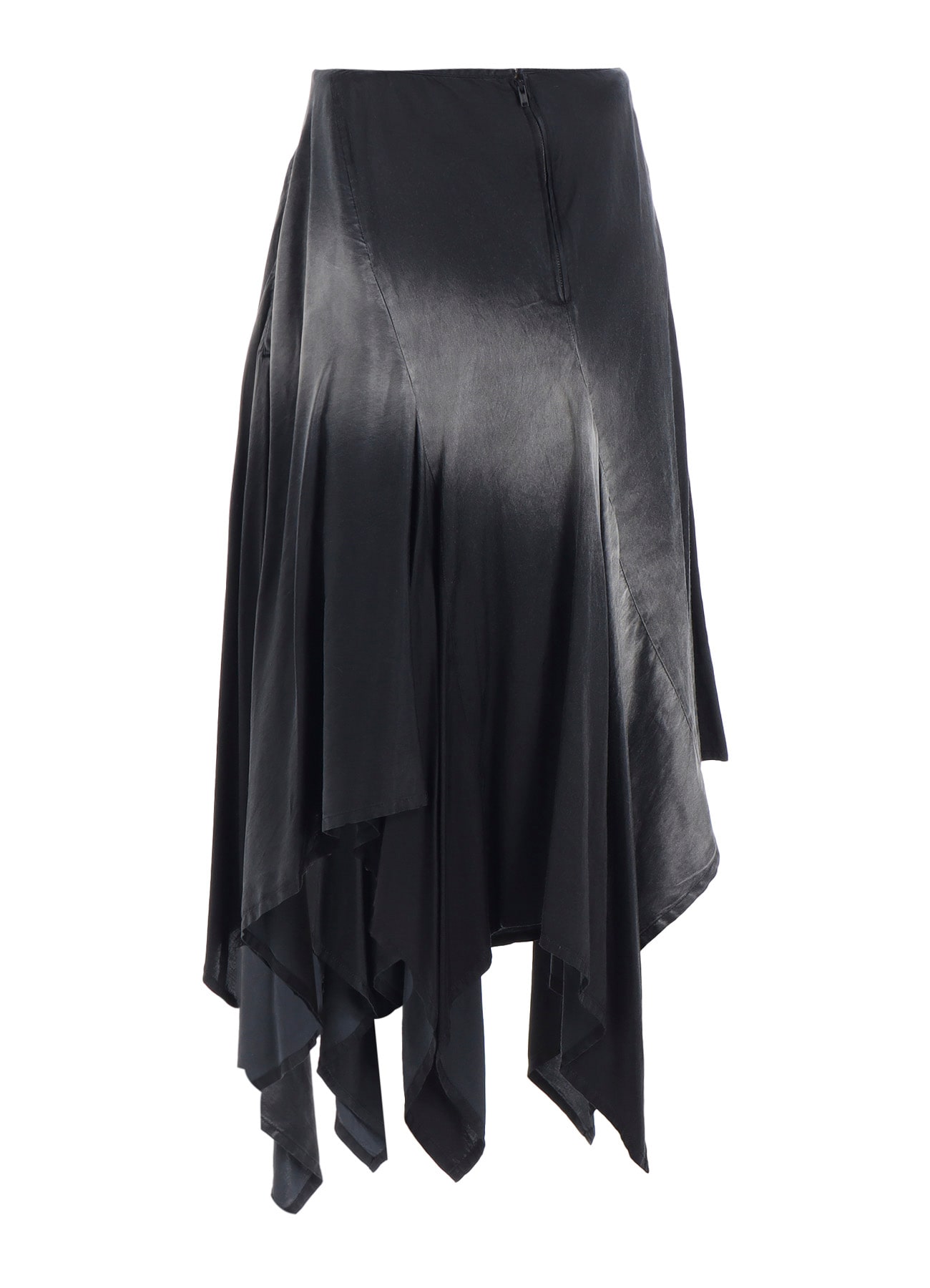 Cu/C BLEACHED SATIN ASYMMETRIC SKIRT