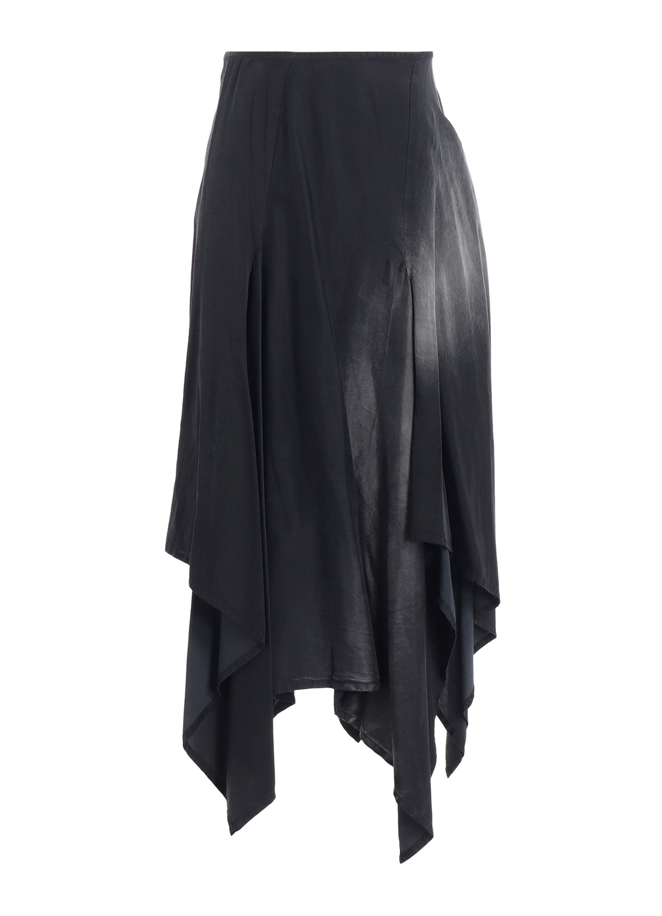 Cu/C BLEACHED SATIN ASYMMETRIC SKIRT
