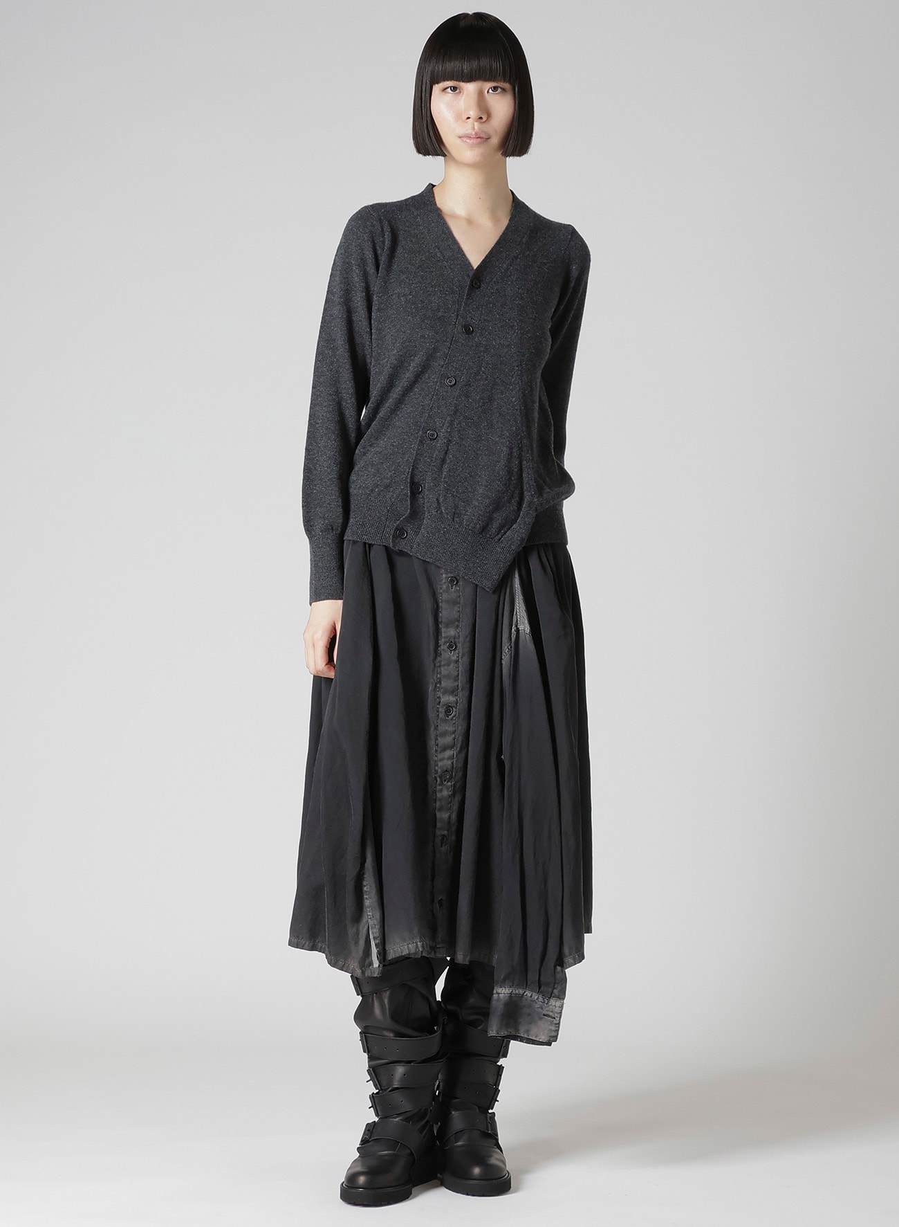 Cu/C BLEACHED SATIN ENSEMBLE SKIRT