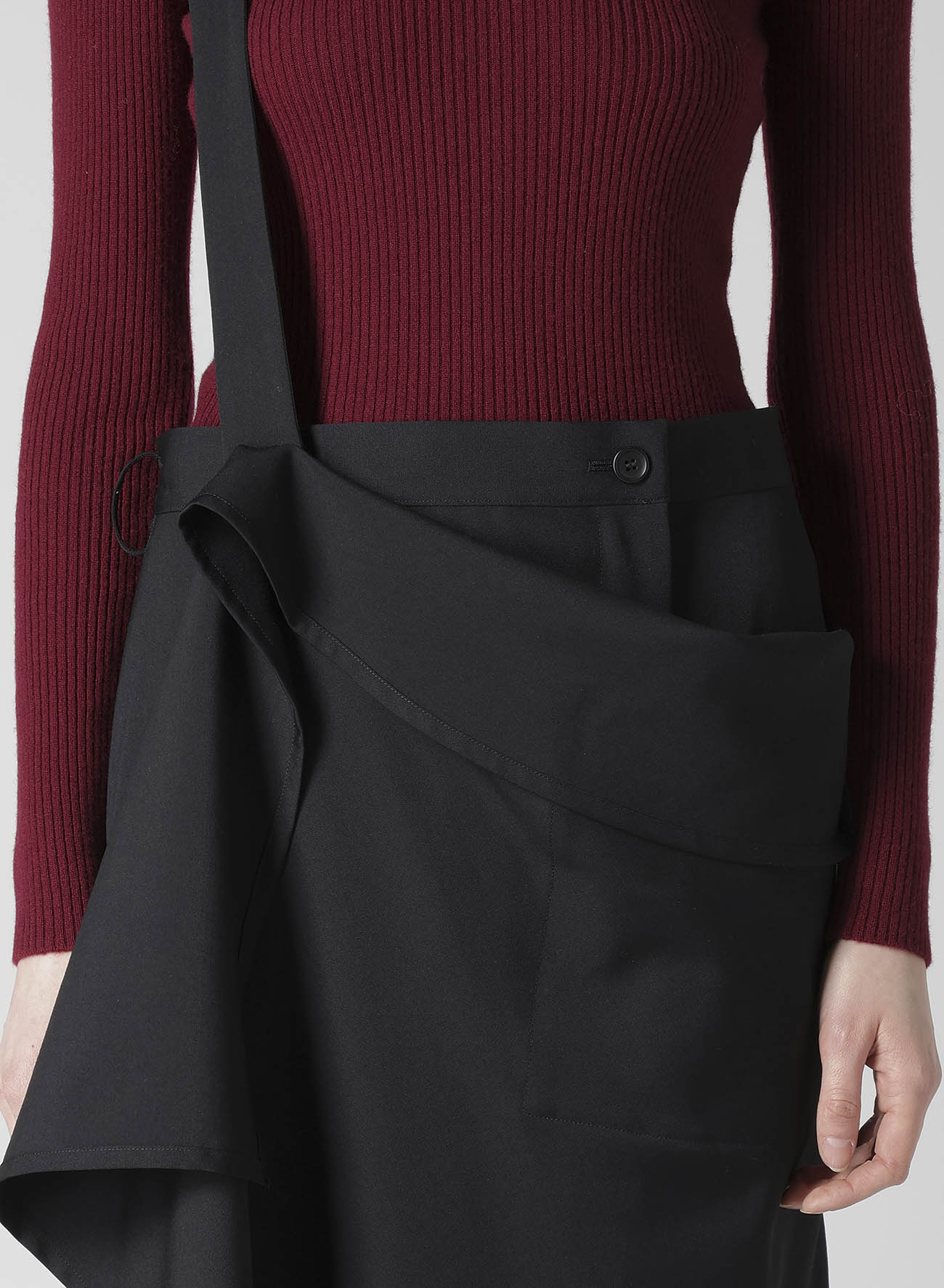 GABARDINE 2WAY SUSPENDER SKIRT
