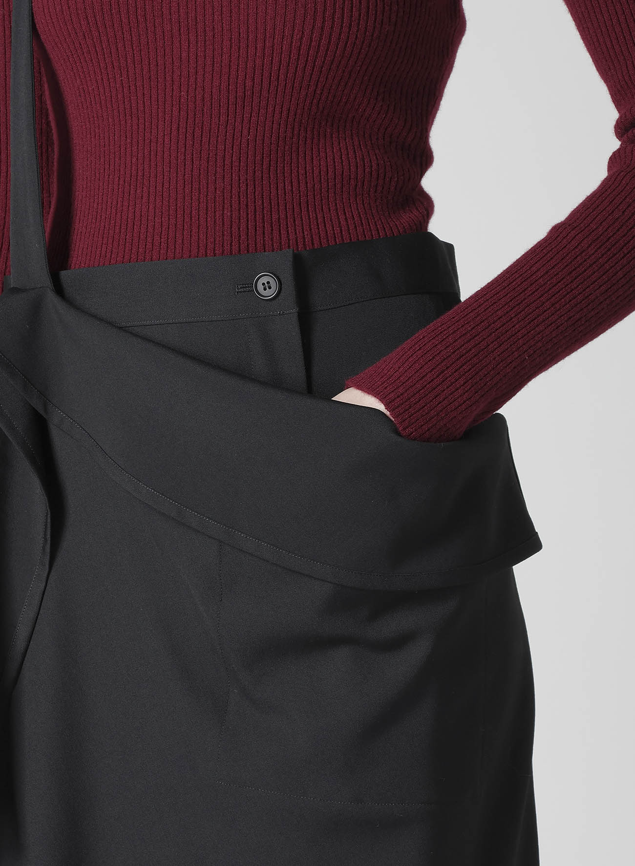GABARDINE 2WAY SUSPENDER SKIRT
