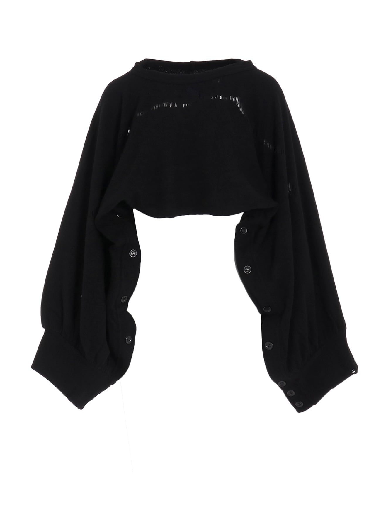 W DETAIL JERSEY STOLE SWEAT SHIRT