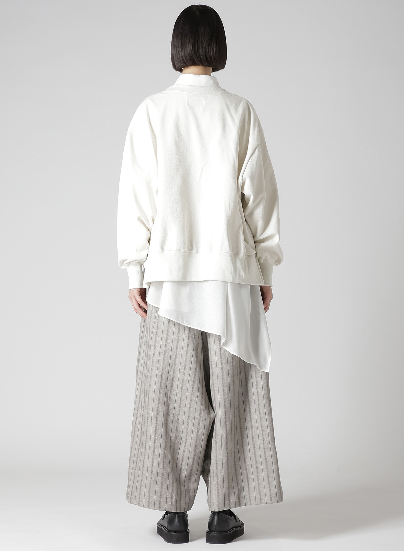 COTTON FRENCH TERRY SIDE ZIP D PULLOVER