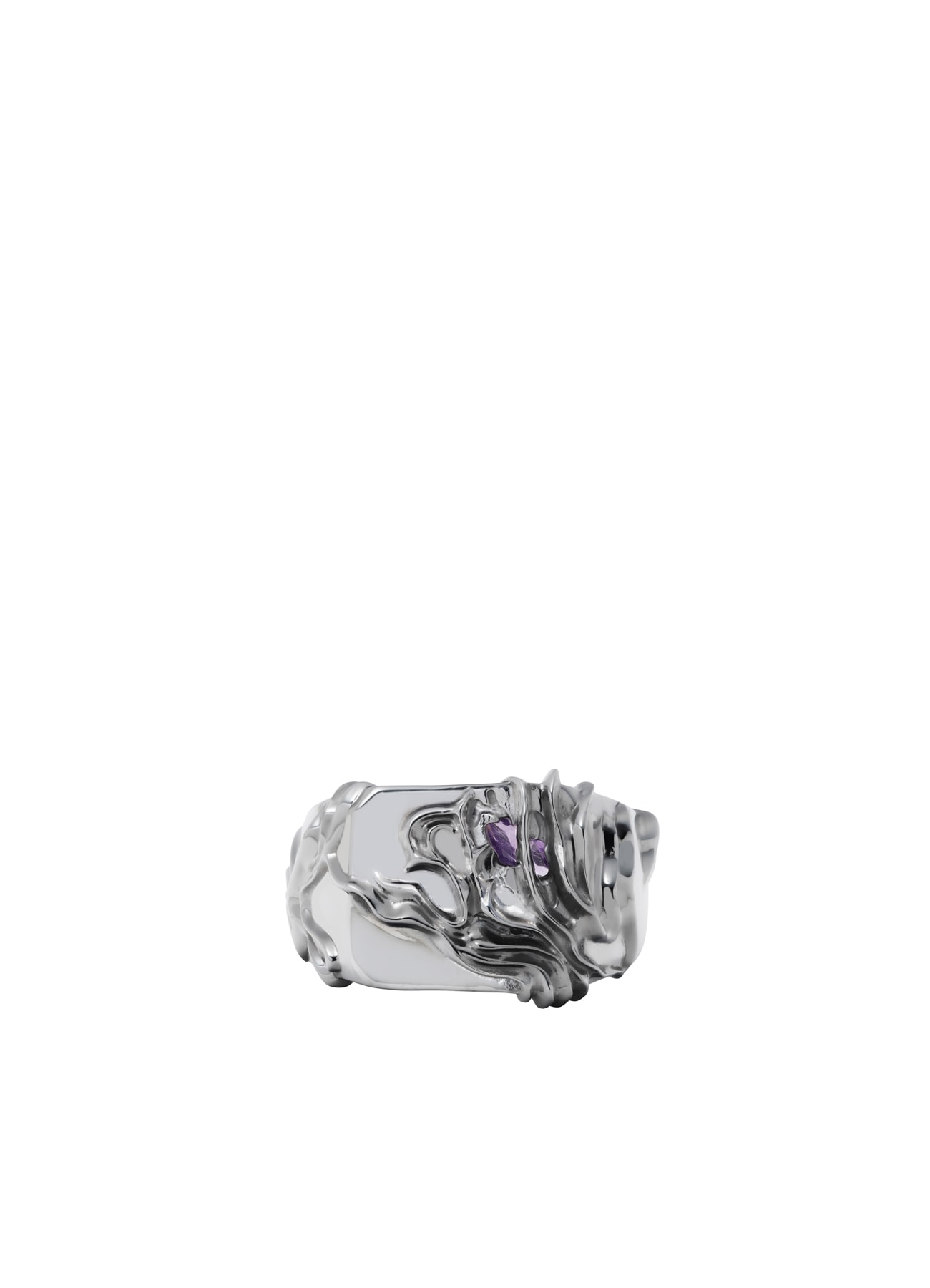 SILVER/AMETHYST ARBORETUM RING SV