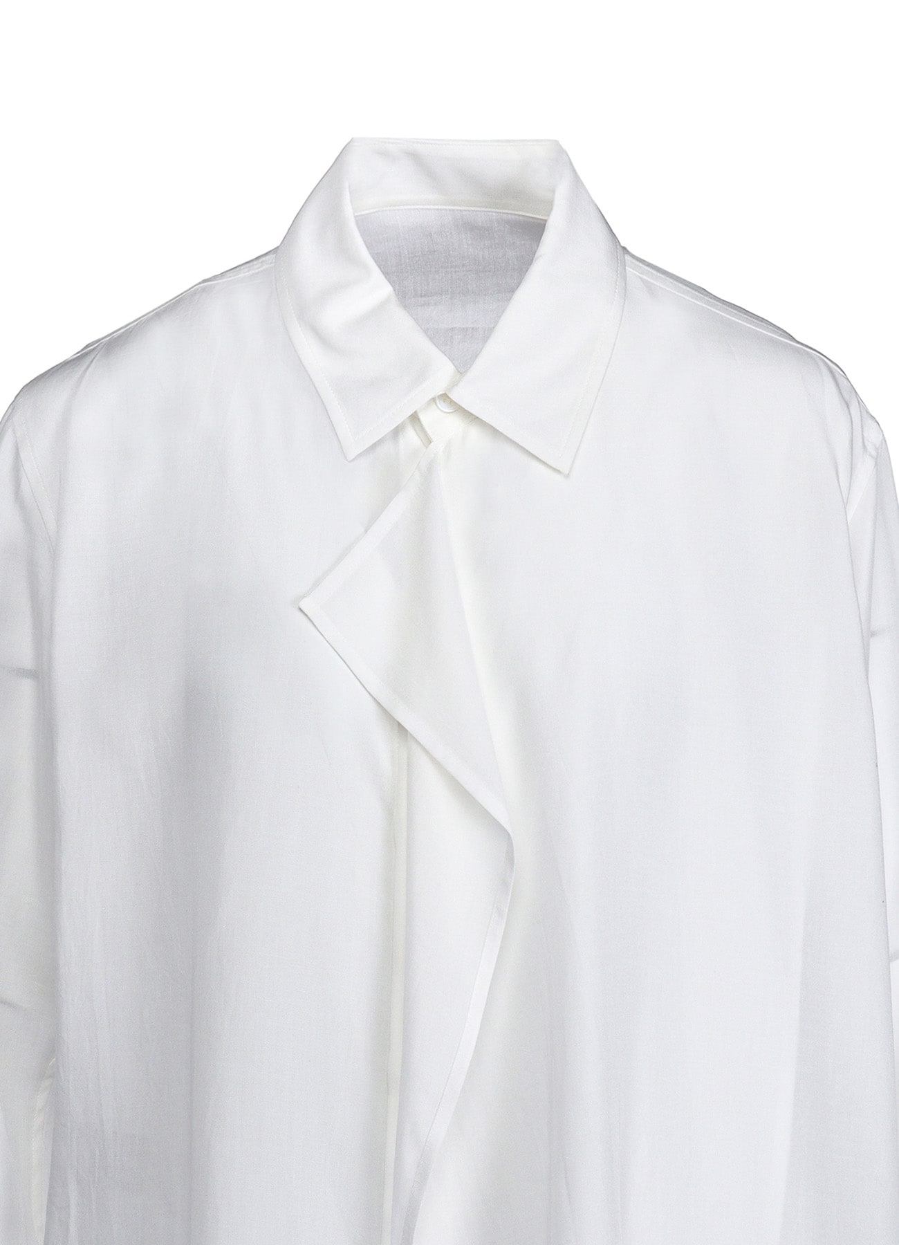 CELLULOSE POPLIN FRONT KNOT DETAIL BLOUSE