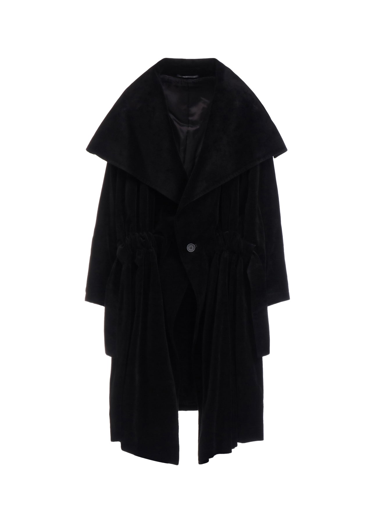 C/Ry VELVET FRONT GATHER DETAIL COAT