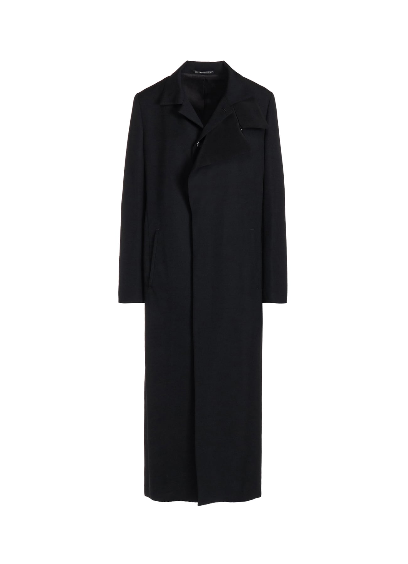 2/60 WOOL GABARDINE R DOUBLE LAYERED LONG COAT