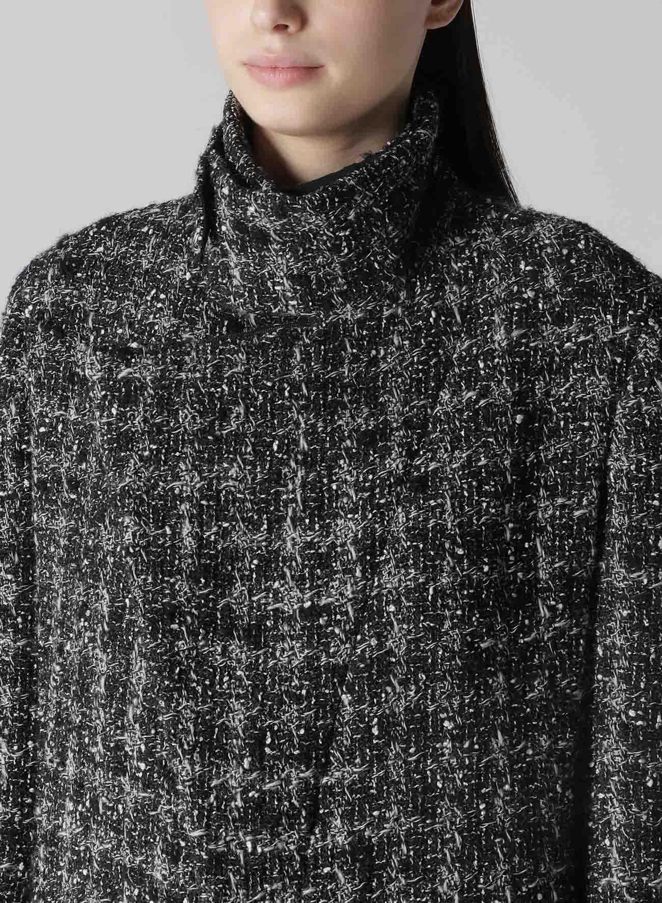 【10/16 10:00 Release】GREY HOUNDSTOOTH R DOUBLE LAYERED LONG COAT