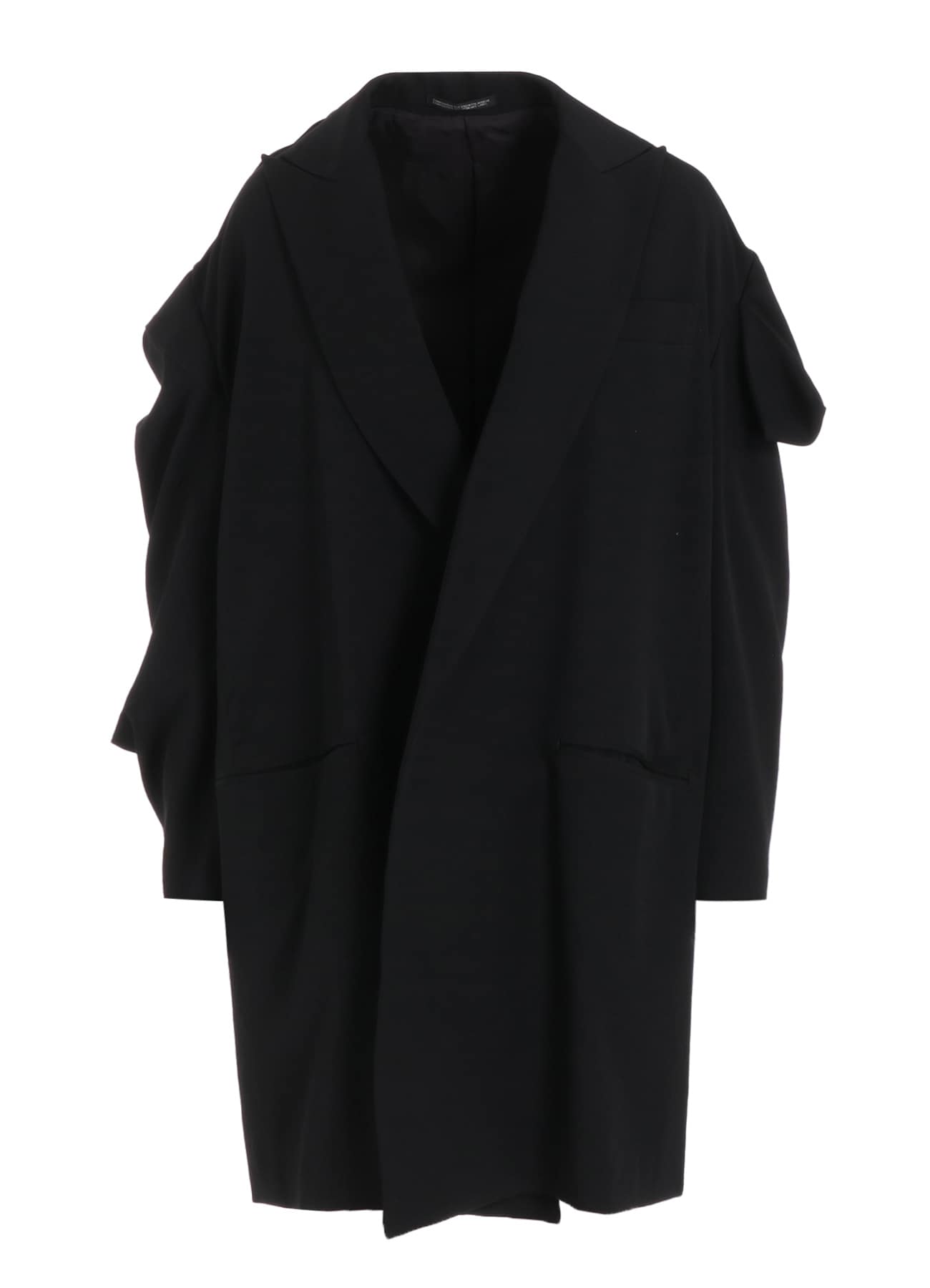 GABARDINE R BOX SLEEVE OVERSIZED COAT