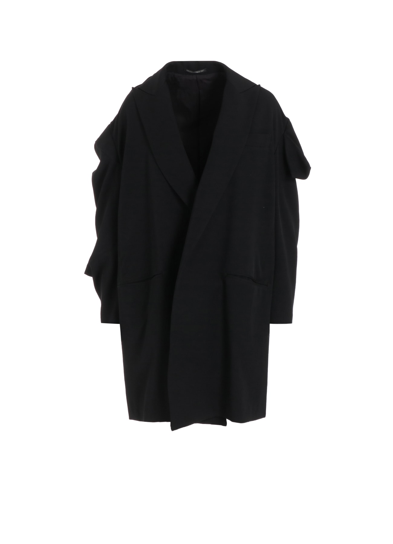 GABARDINE R BOX SLEEVE OVERSIZED COAT