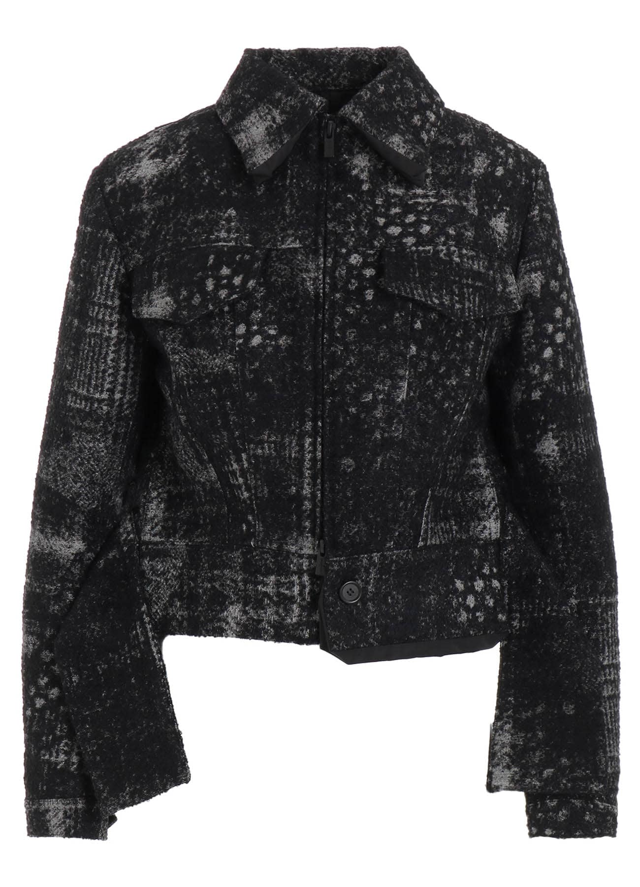 CHECK JACQUARD BOX SHORT JACKET