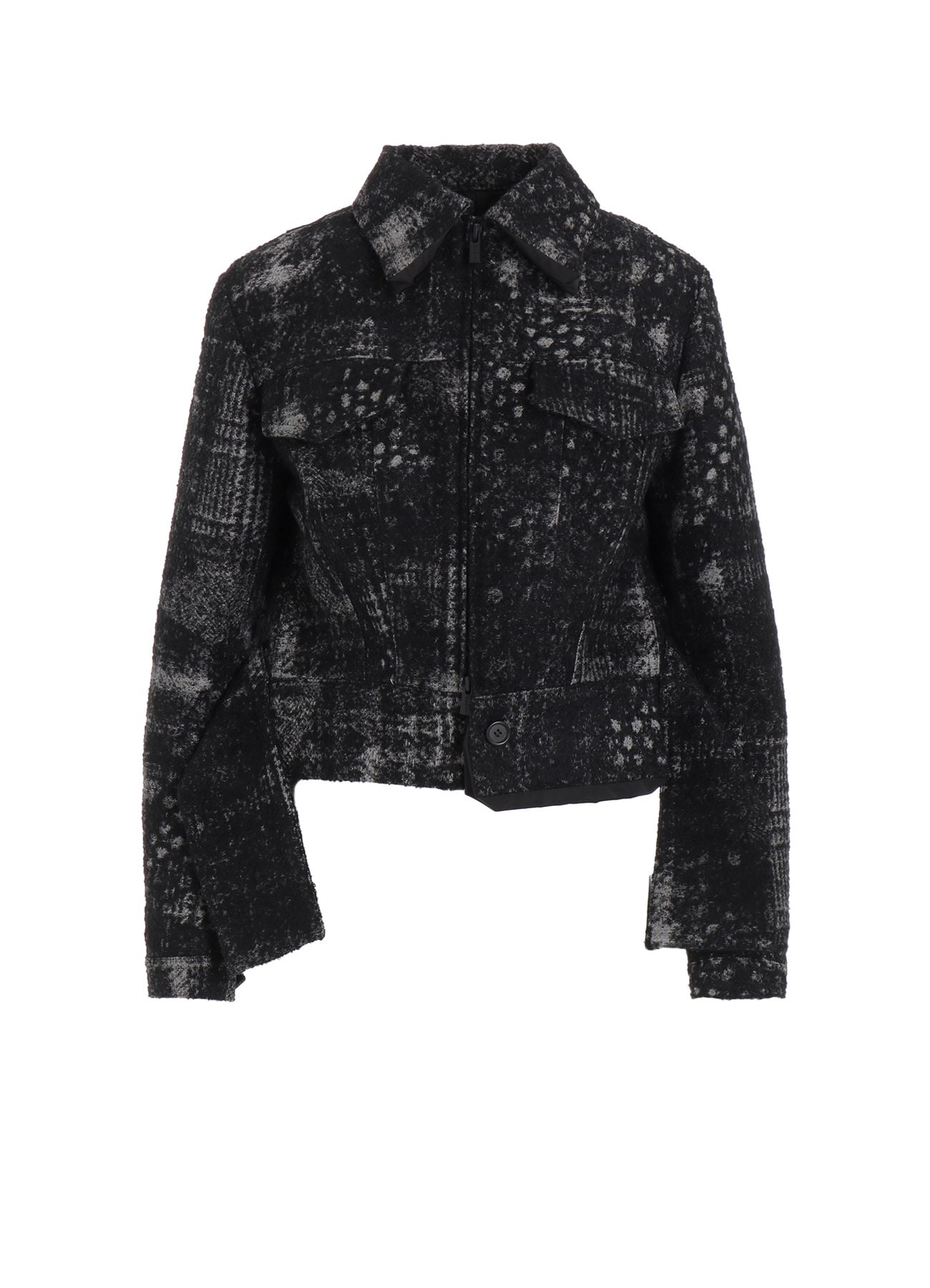 CHECK JACQUARD BOX SHORT JACKET