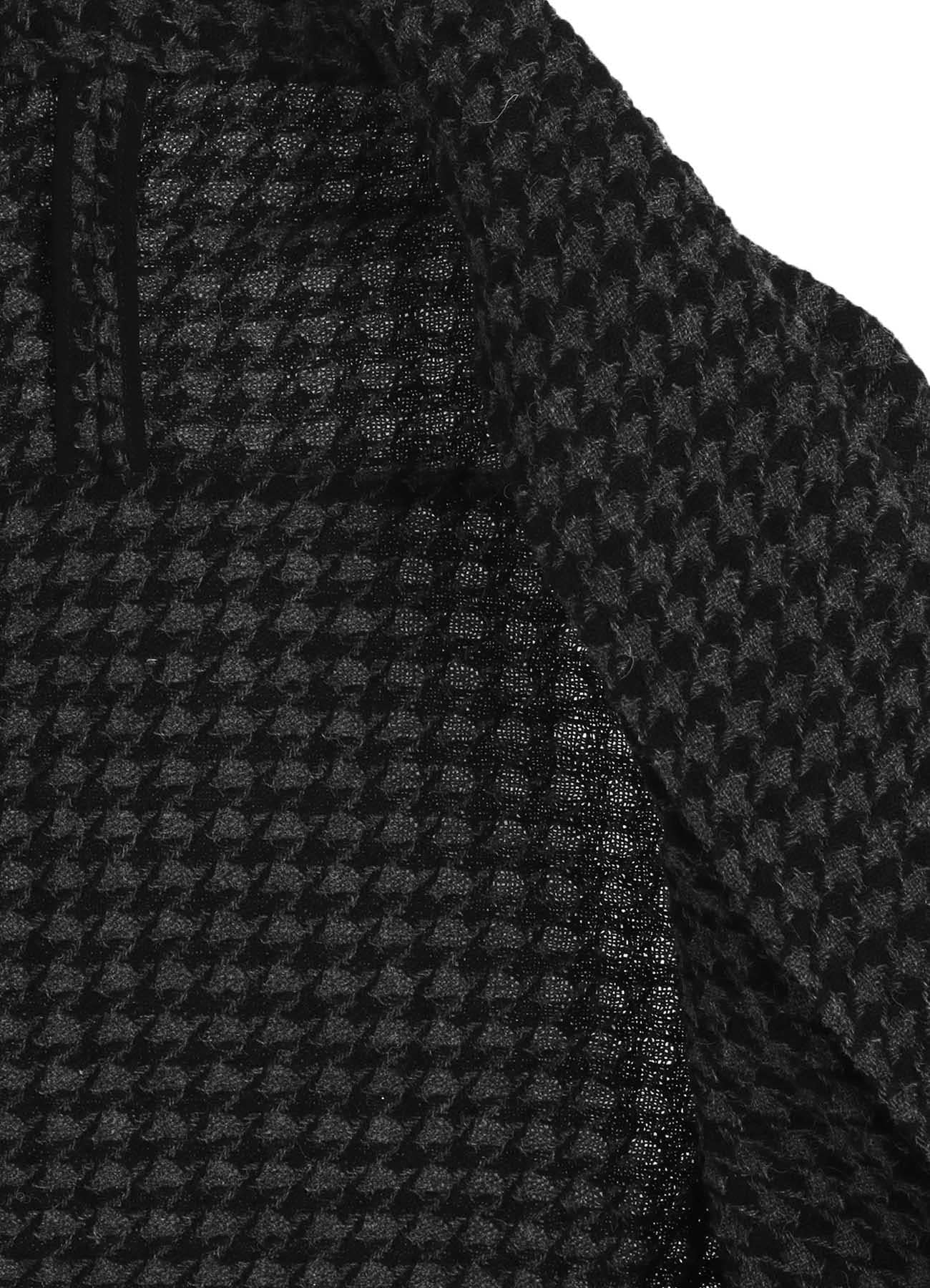 【非表示指示有り】HOUNDSTOOTH SHAWL COLLAR WRAP JACKET