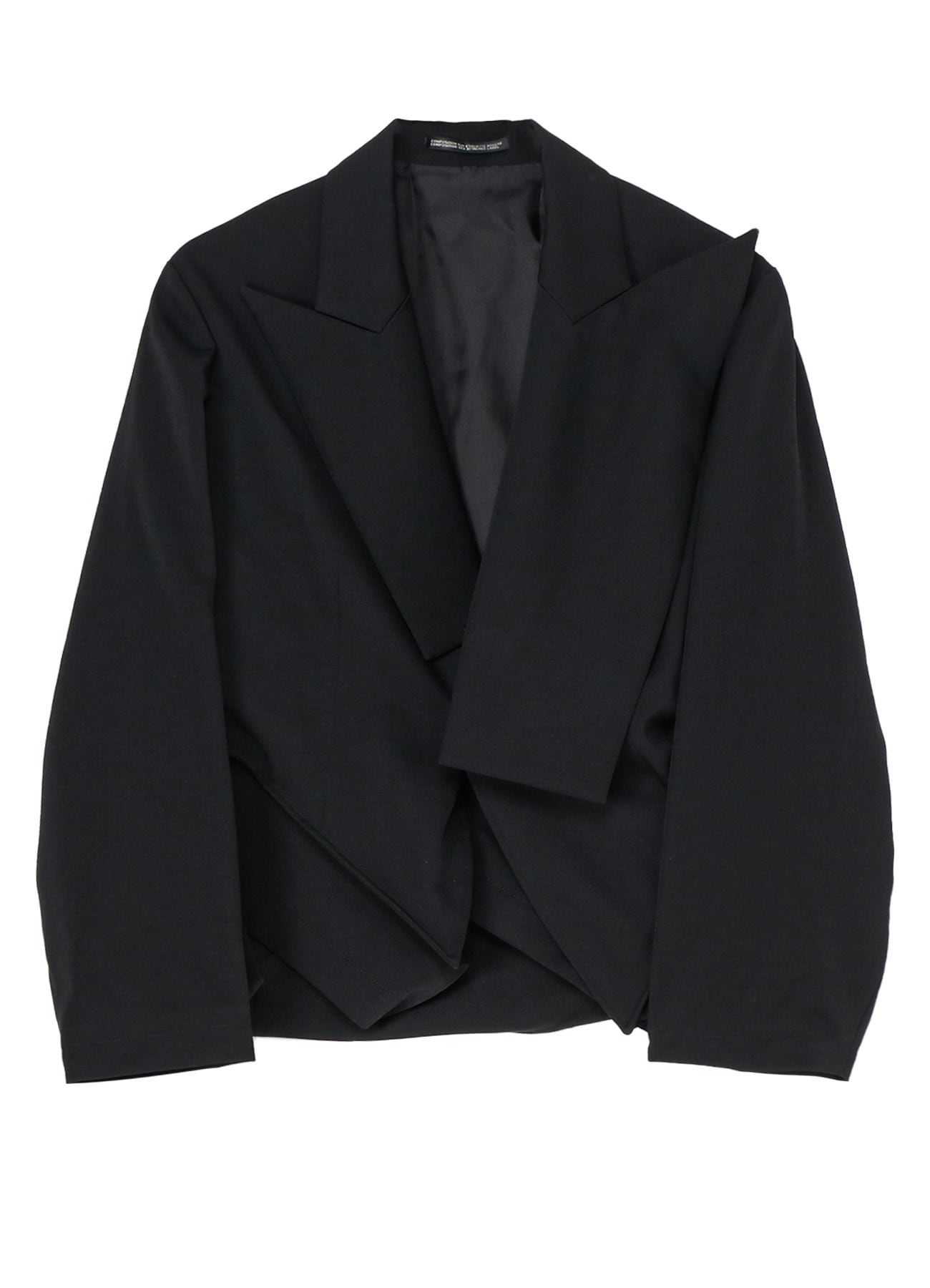 GABARDINE BOX HEM PEAKED JACKET