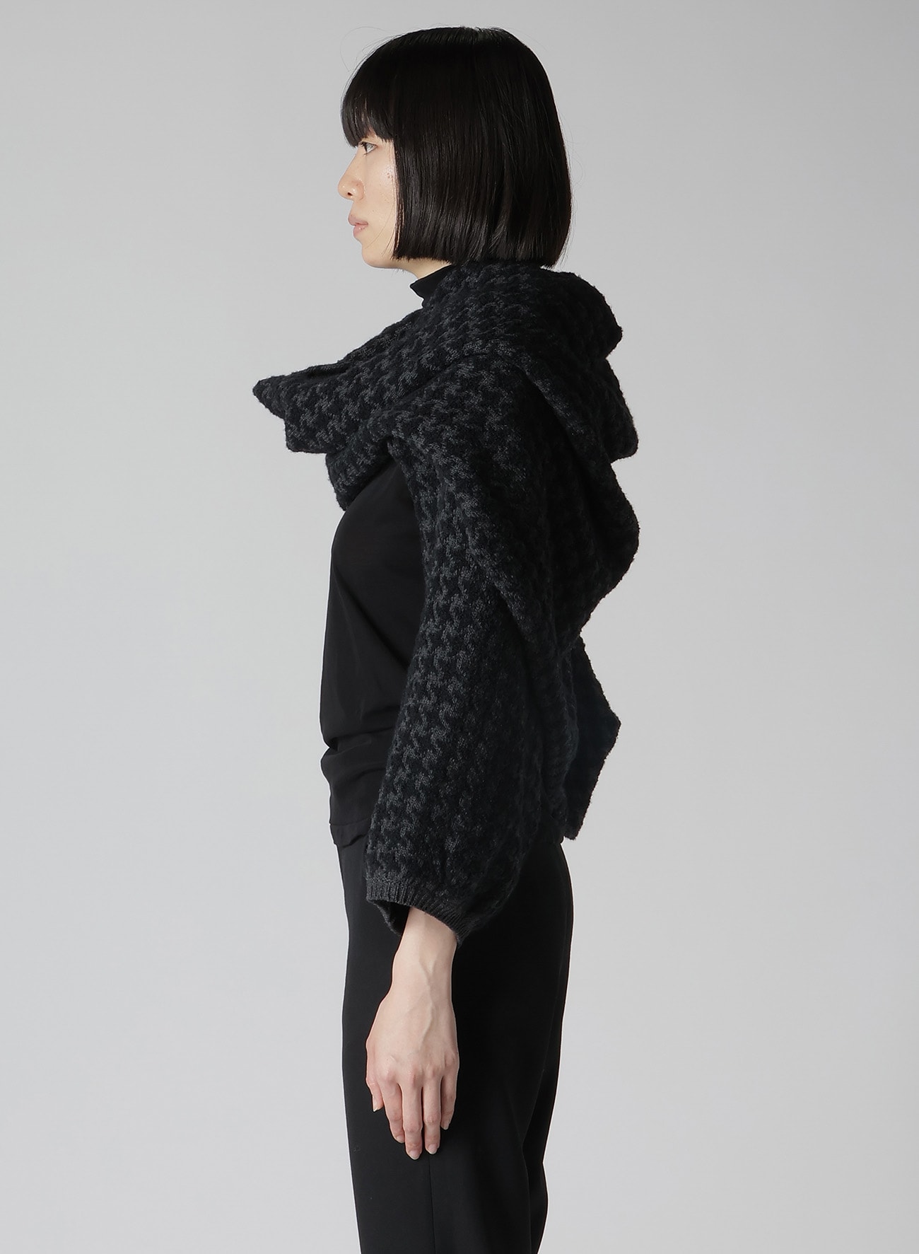 【10/16 10:00 Release】HOUNDSTOOTH L BOLERO STOLE