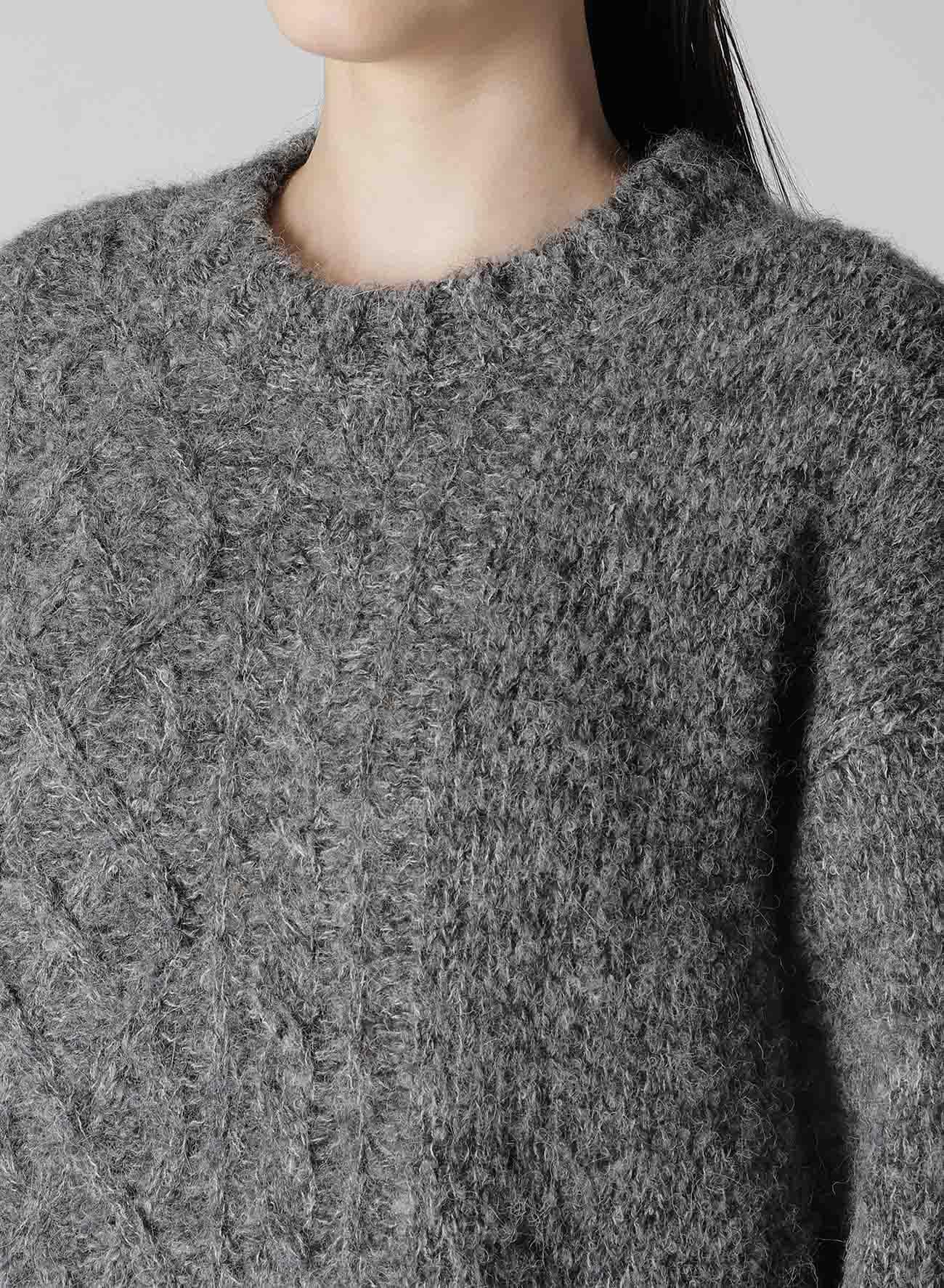 CABLE KNIT ROUND NECK CABLE KNIT PO