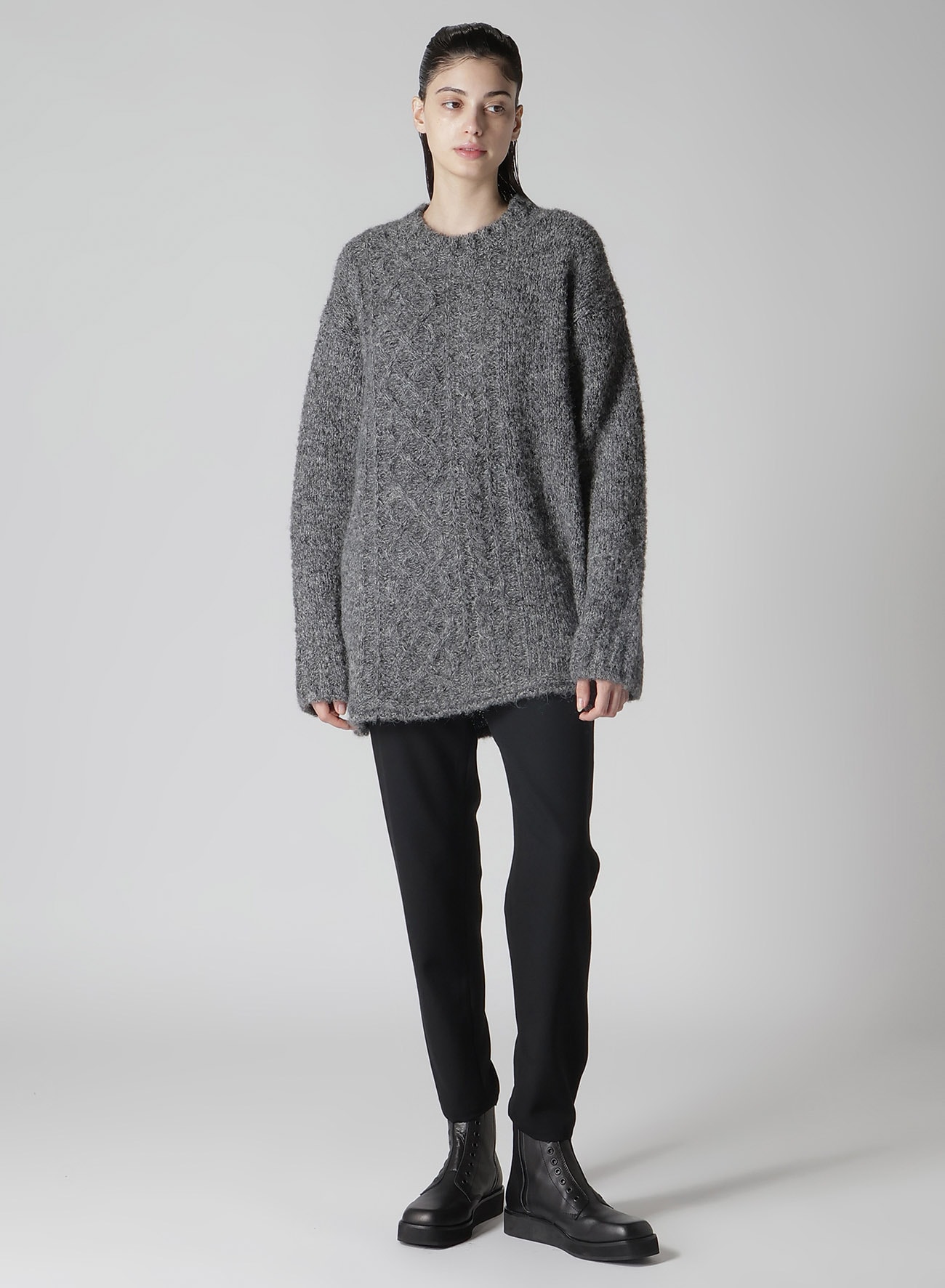 CABLE KNIT ROUND NECK CABLE KNIT PO