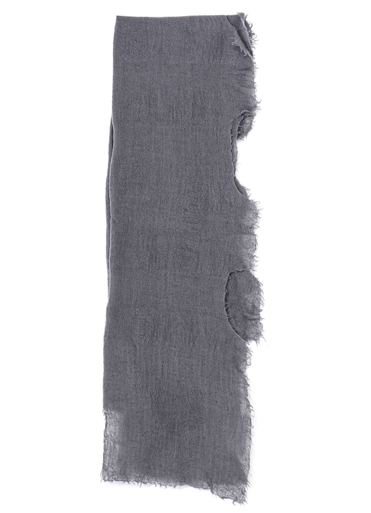 WOOL SHRINK GAUZE SQUARE NEEDLE STOLE