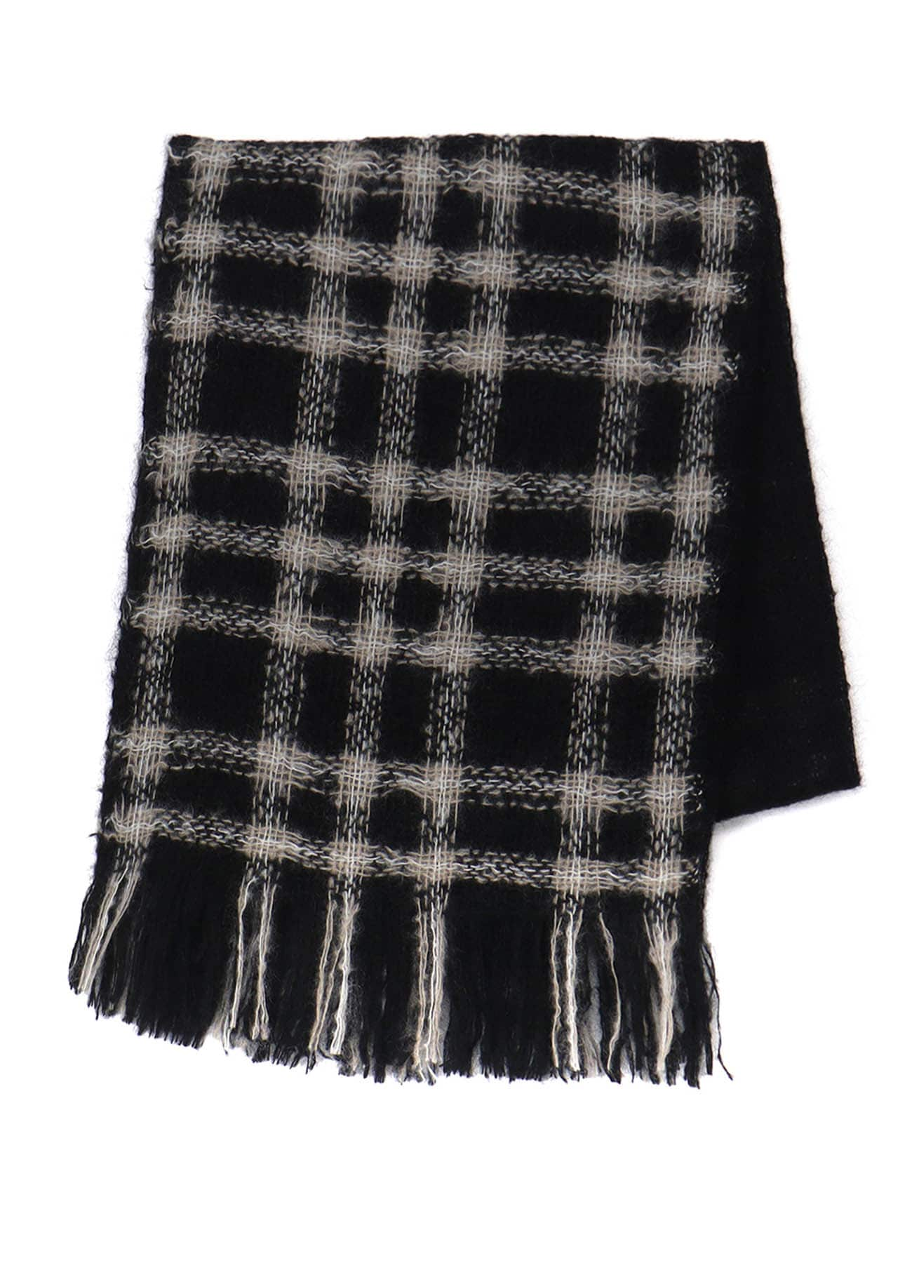 PLAID PATTERN CROSS STOLE