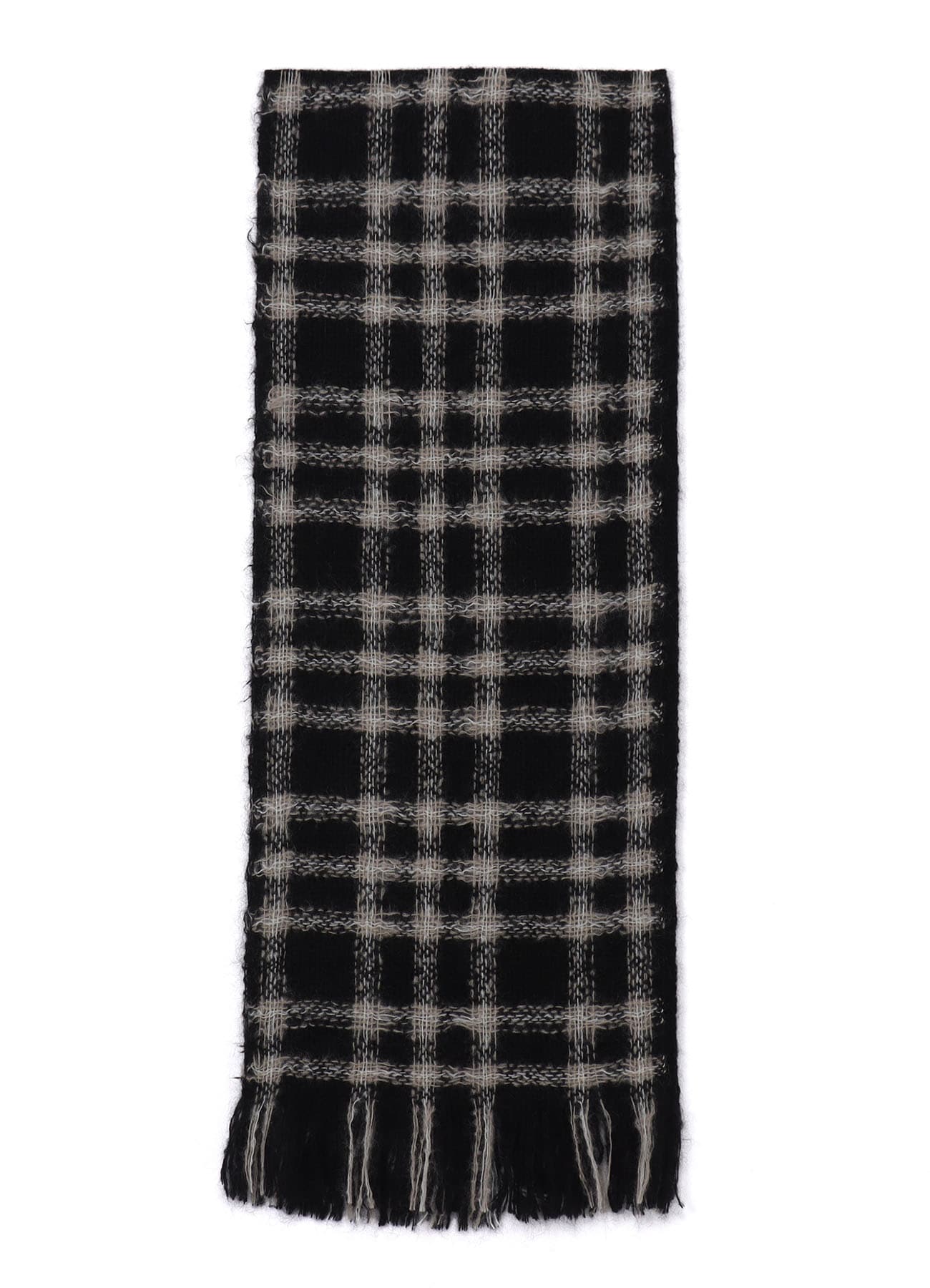 PLAID PATTERN CROSS STOLE