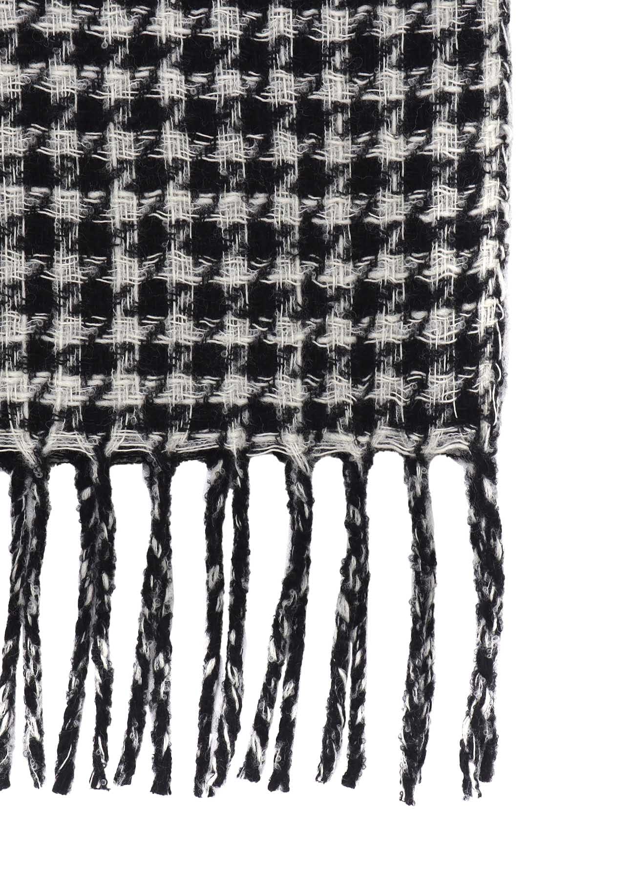 HOUNDSTOOTH PATTERN RIVERSIBLE STOLE