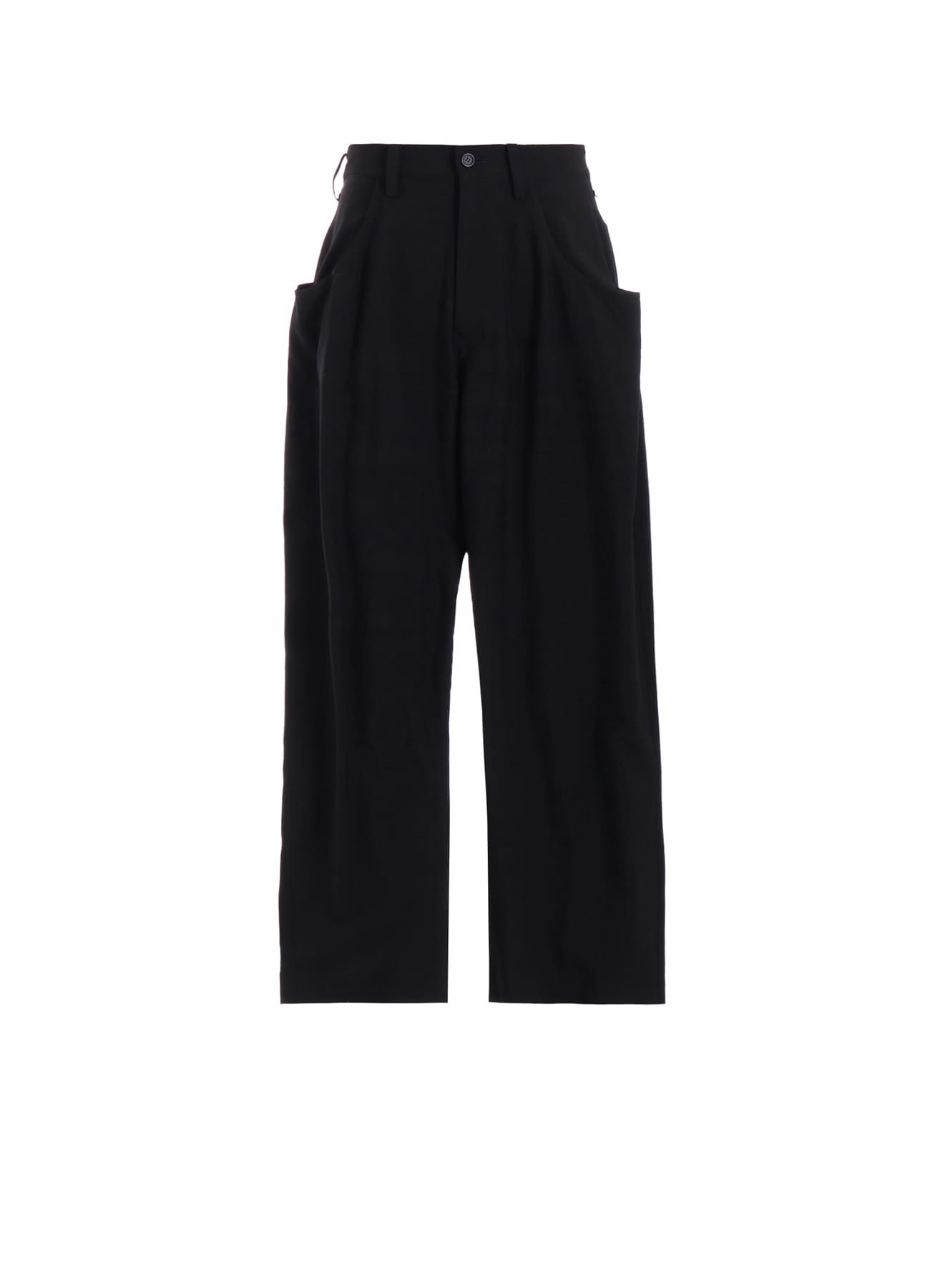 WOOL CUPRO YOKE FLARE PANTS