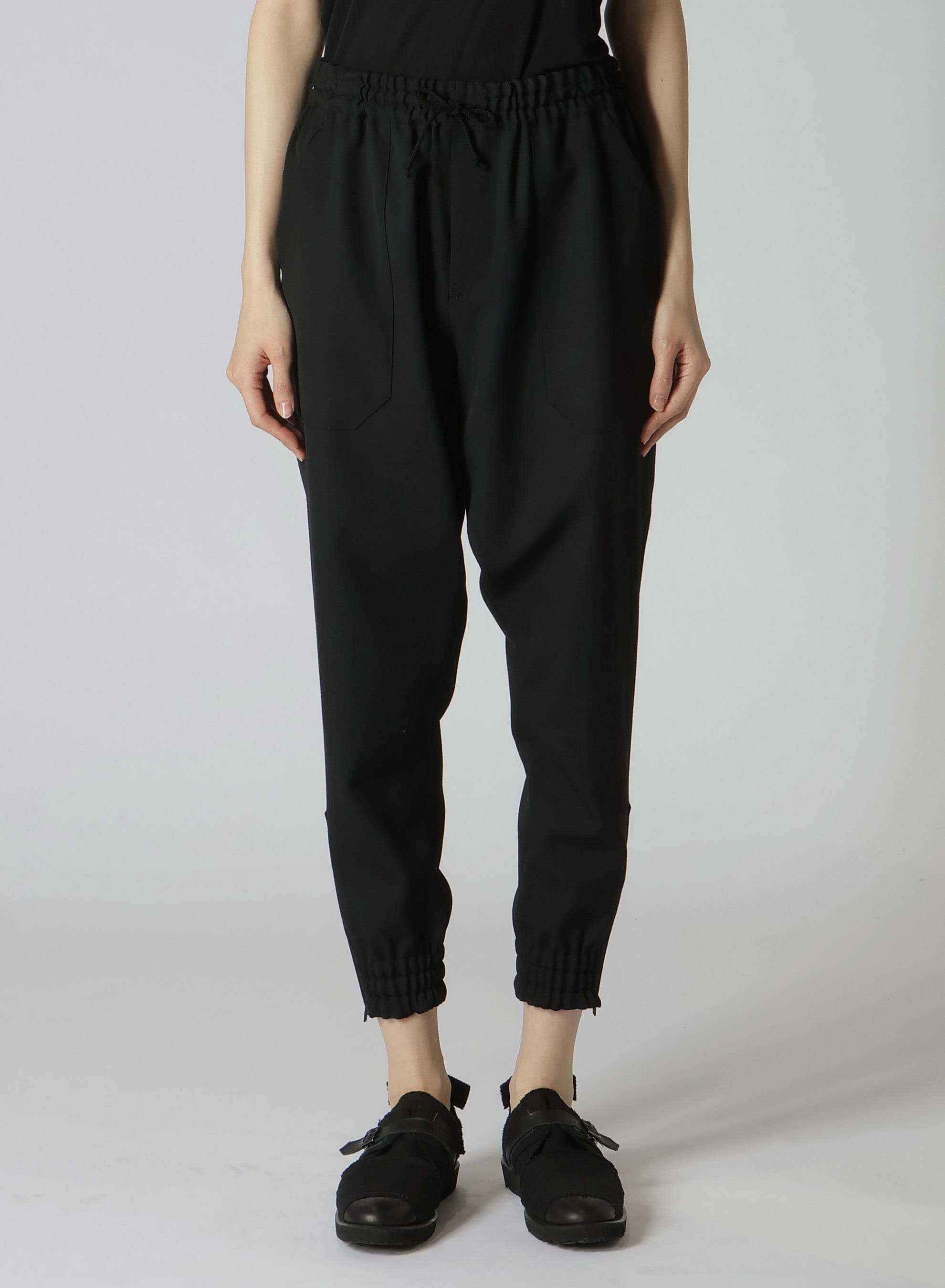 2/60 WOOL GABARDINE WIDE PANTS(XS Black): Yohji Yamamoto｜THE SHOP YOHJI  YAMAMOTO