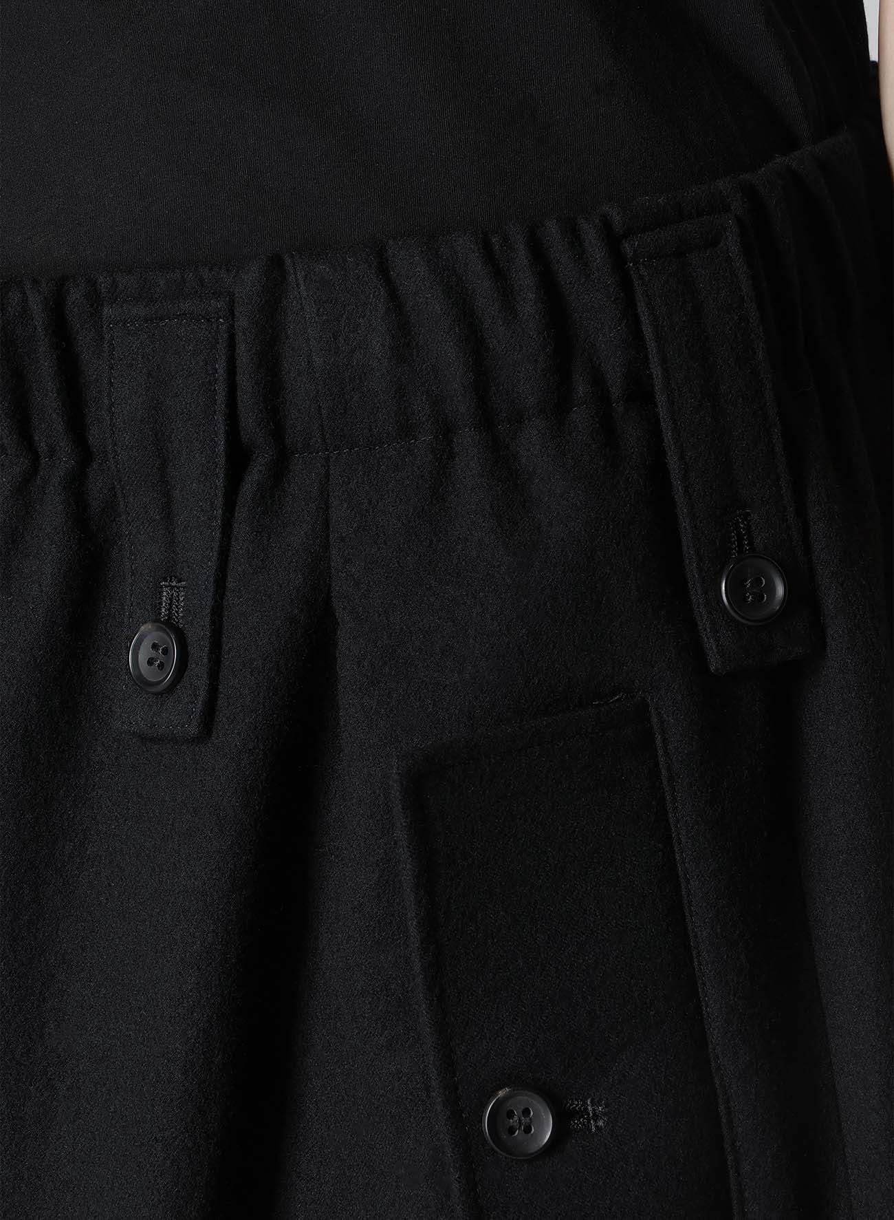 【10/16 10:00 Release】SHRINK WOOL GABARDINE POCKET DETAIL WIDE PANTS