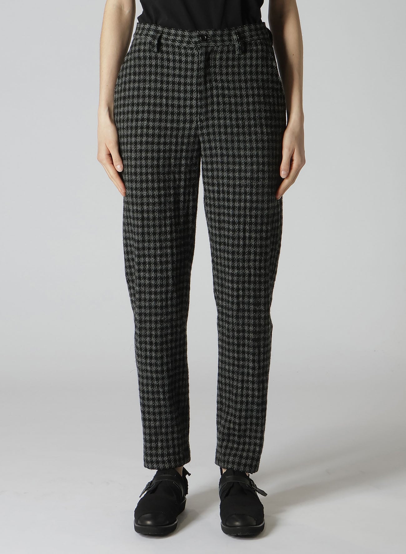 SMALL HOUNDSTOOTH BASIC SLIM PANTS A