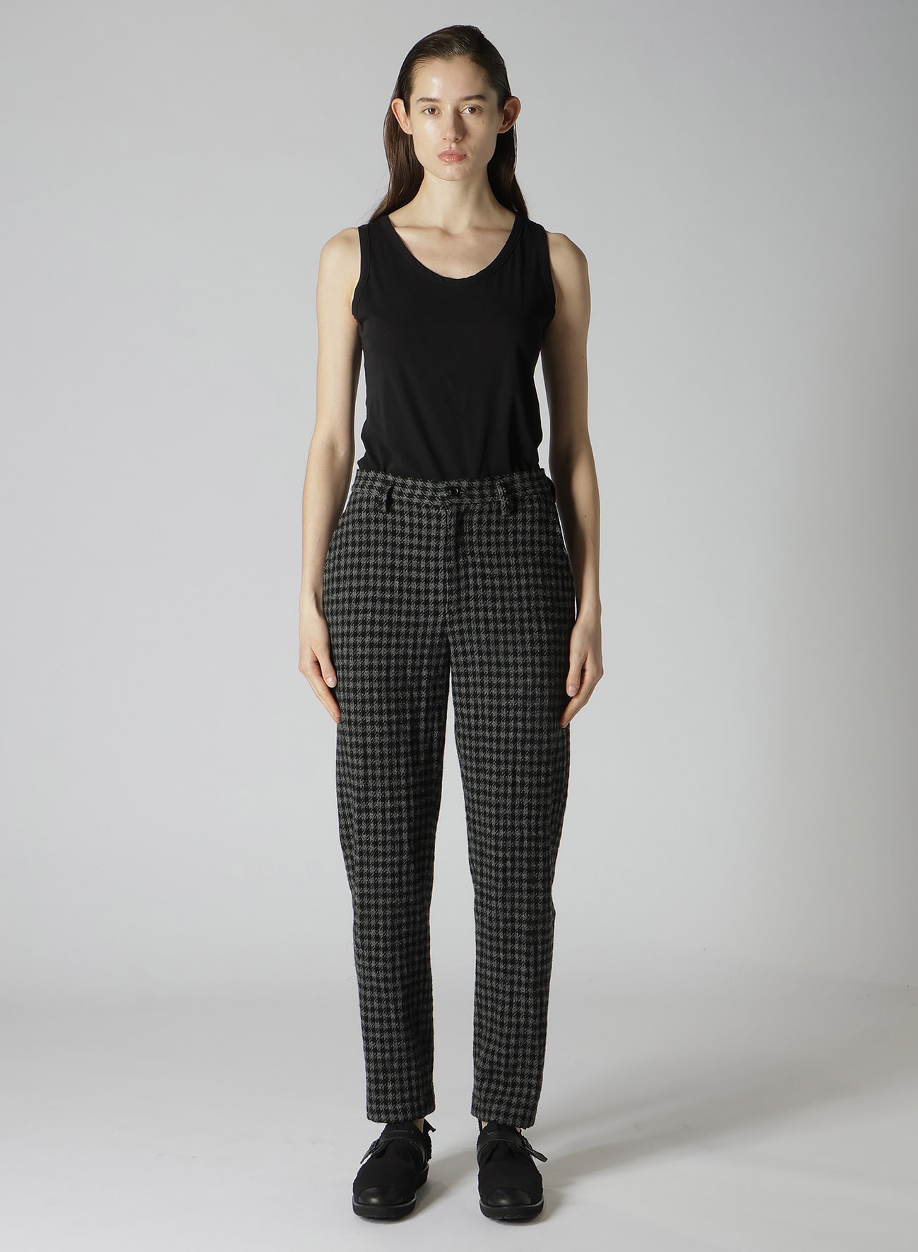 SMALL HOUNDSTOOTH BASIC SLIM PANTS A