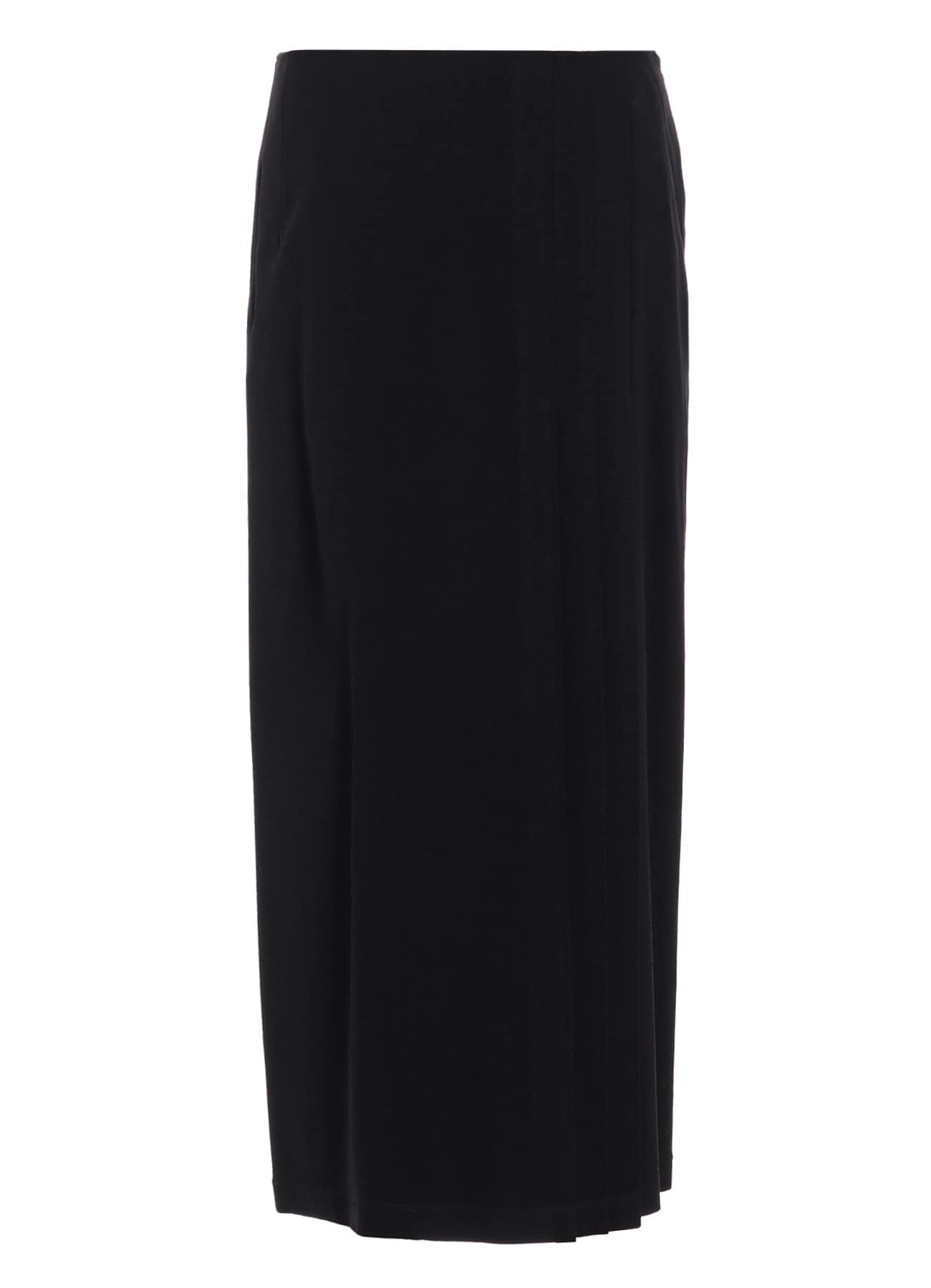 DAMAGED GABARDINE L TUCK DETAIL SLIM SKIRT