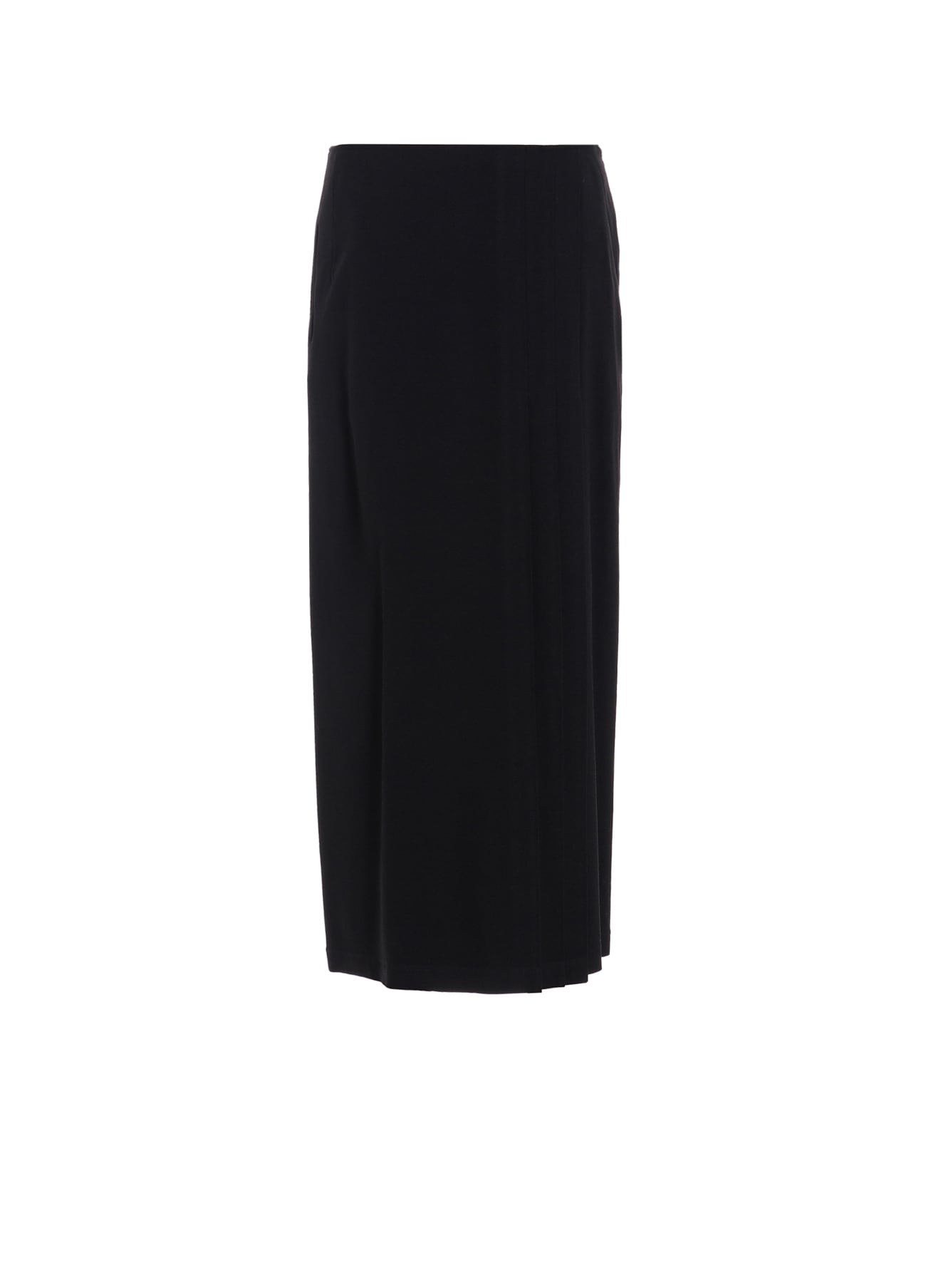 DAMAGED GABARDINE L TUCK DETAIL SLIM SKIRT