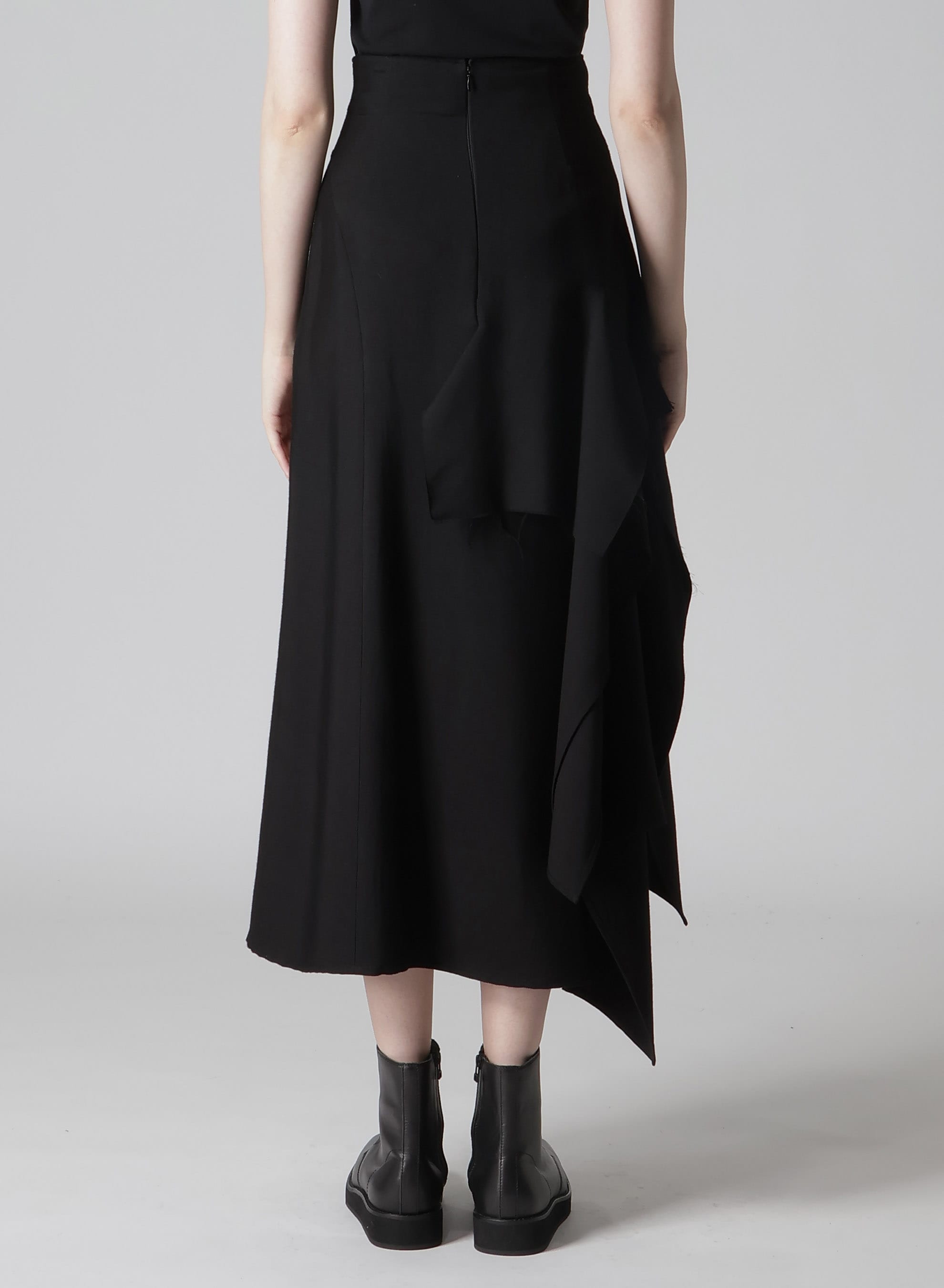 Ry/Si DOUBLE LAYER R DRAPED HIGH-WAIST SKIRT