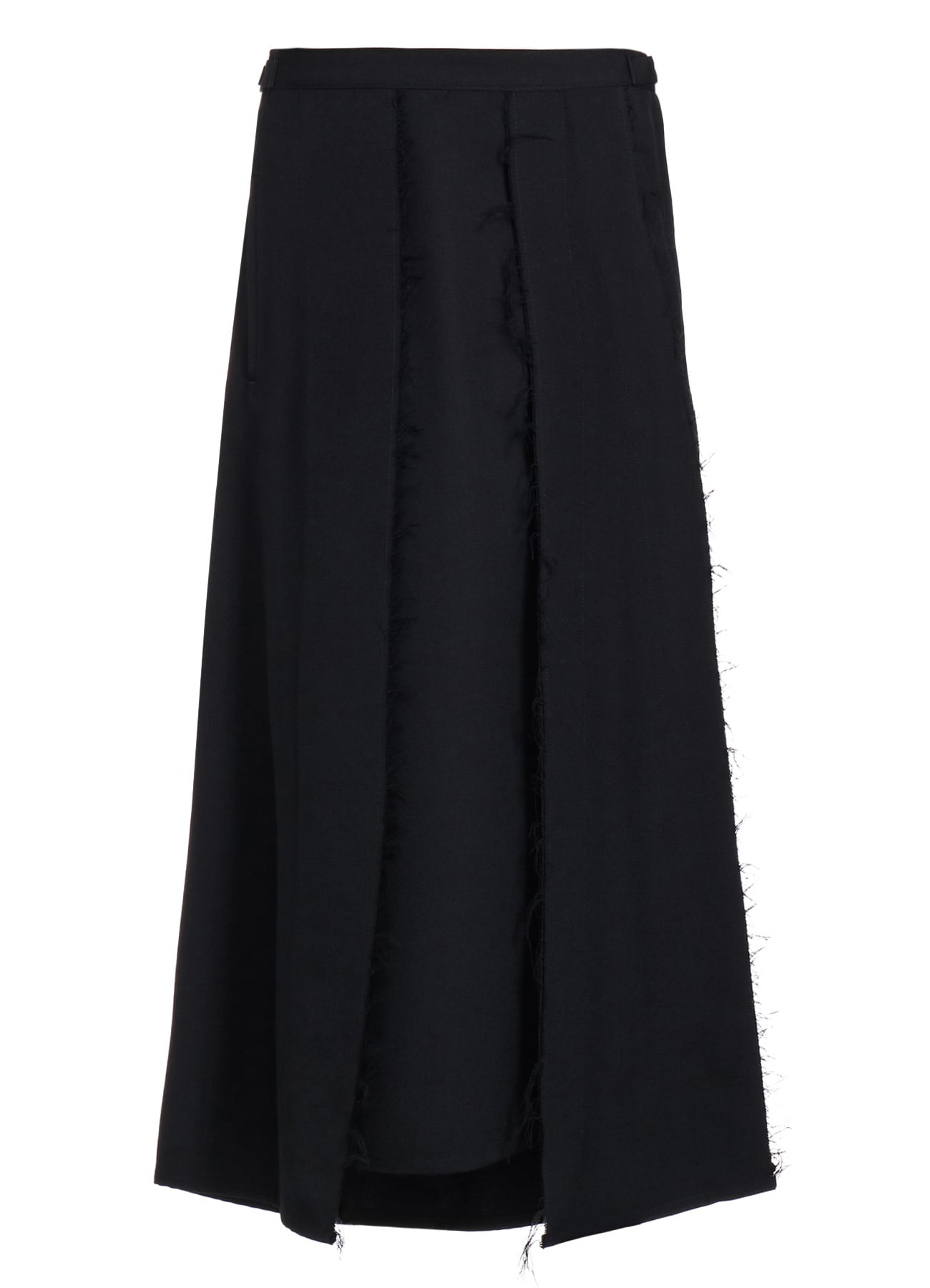 2/60 WOOL GABARDINE PANELED PLEATED SKIRT A