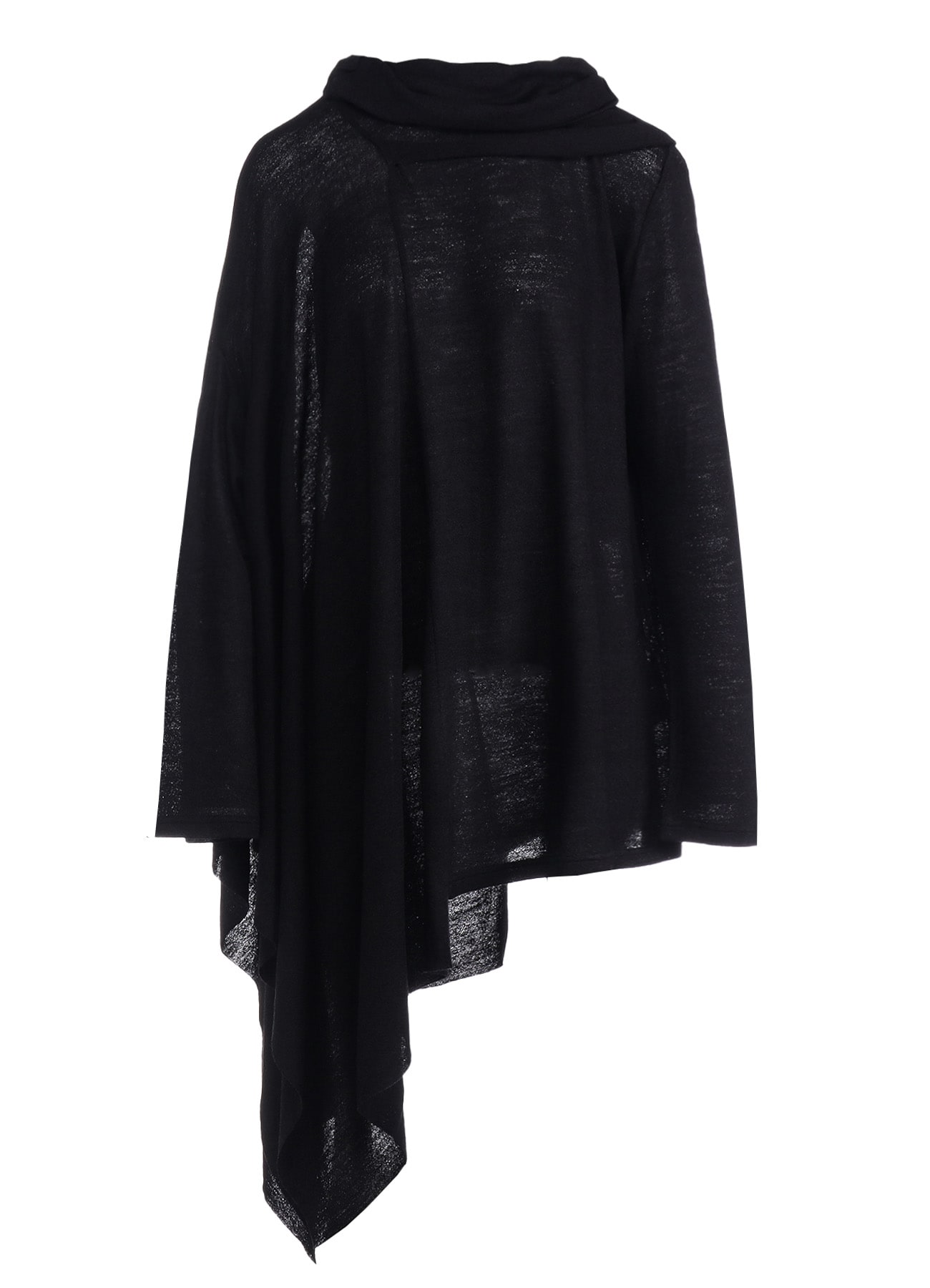 1/60 WOOL SILK CREPE ASYMMETRY DRAPED PO