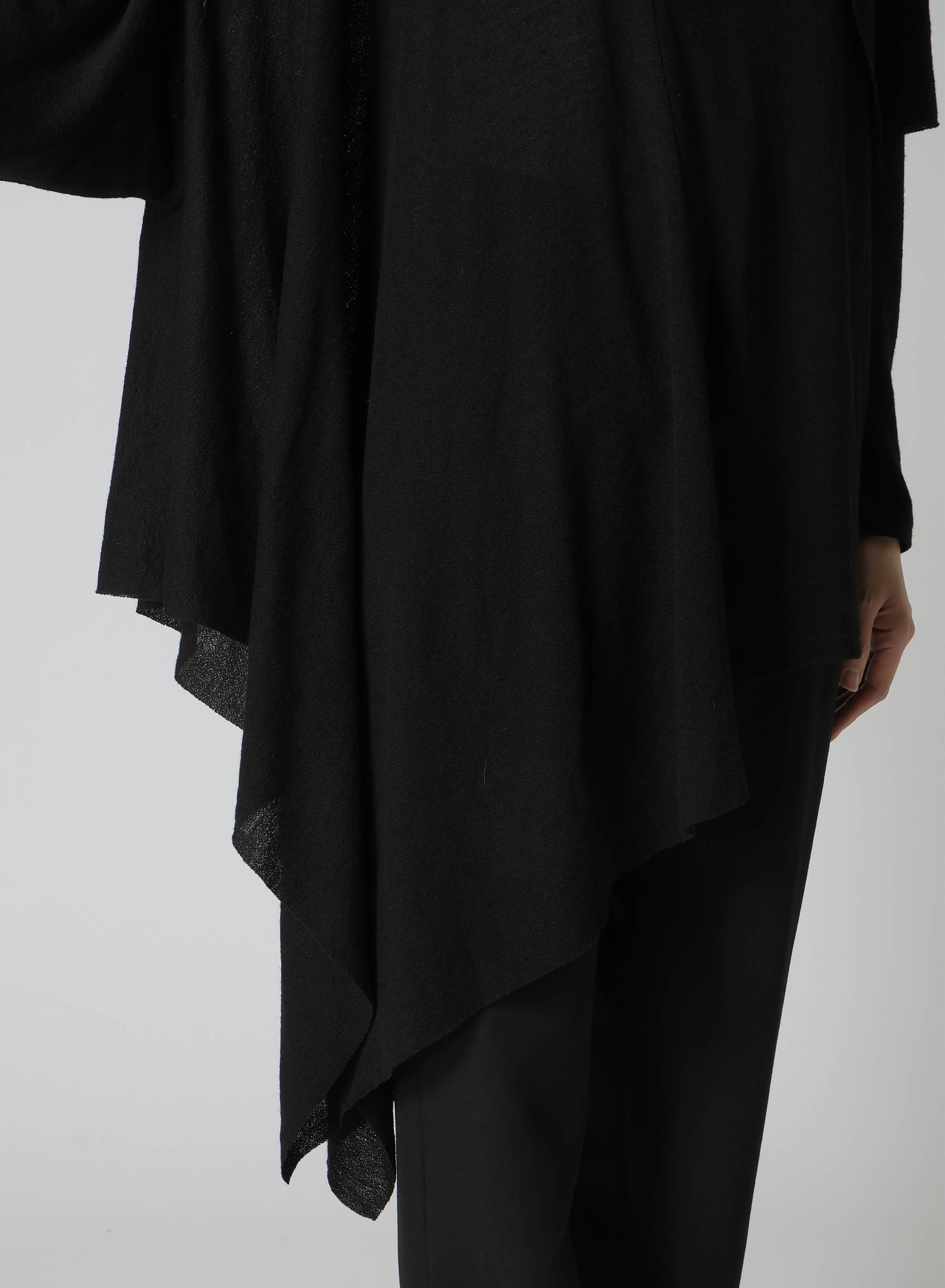 1/60 WOOL SILK CREPE ASYMMETRY DRAPED PO