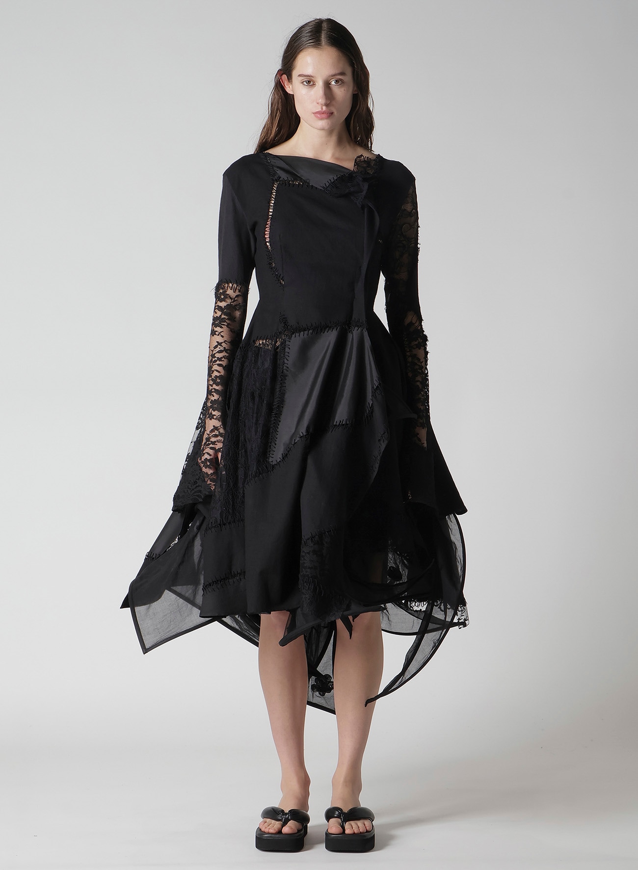 SALSA LACE PATCHWORK LONG BLOUSE