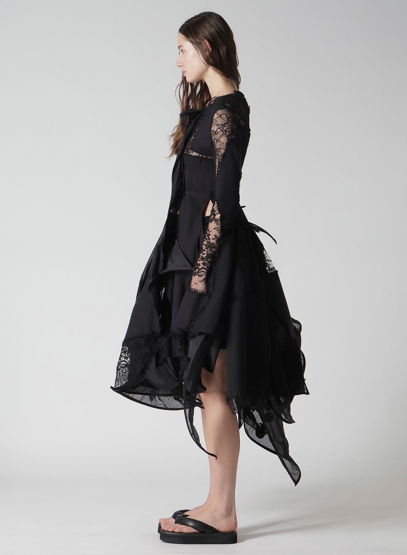 SALSA LACE PATCHWORK LONG BLOUSE