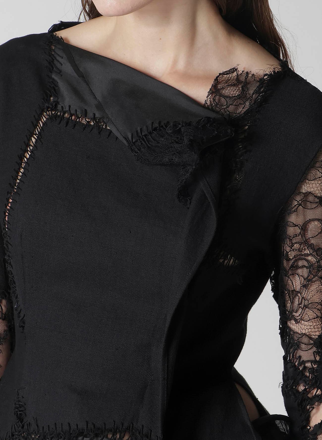 SALSA LACE PATCHWORK LONG BLOUSE