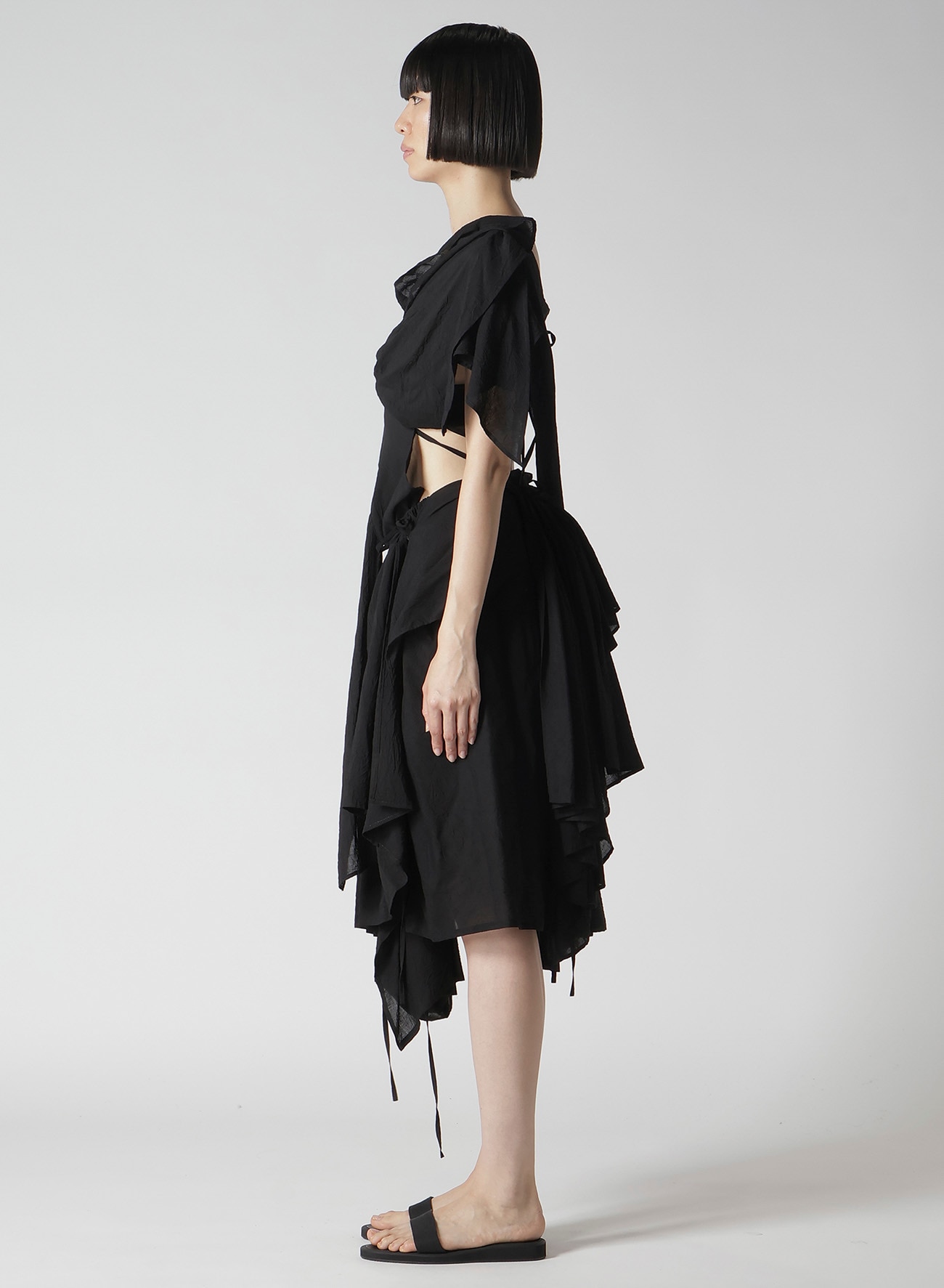 MODAL LAWN GATHER DETAIL DRESS