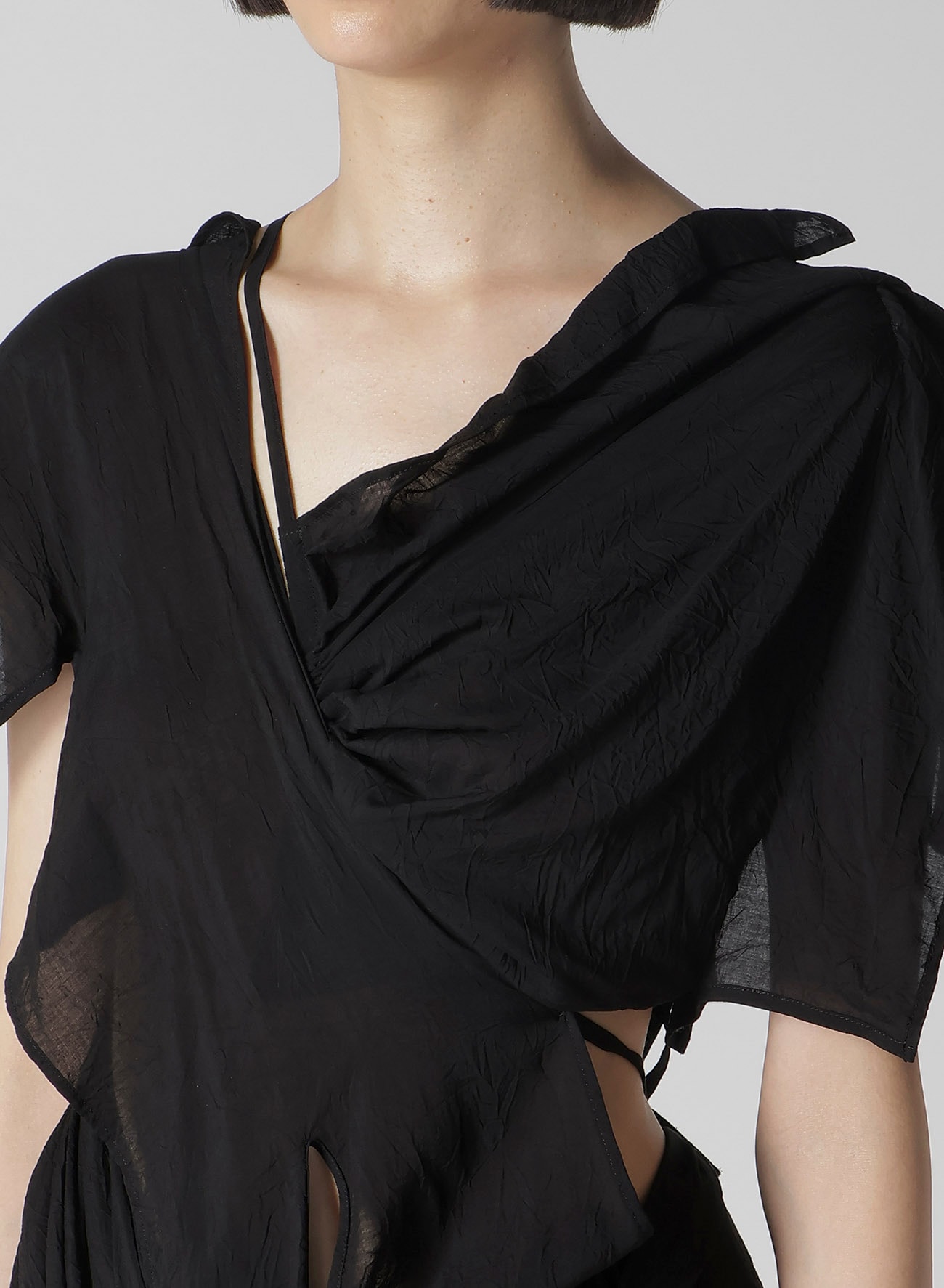 MODAL LAWN GATHER DETAIL DRESS