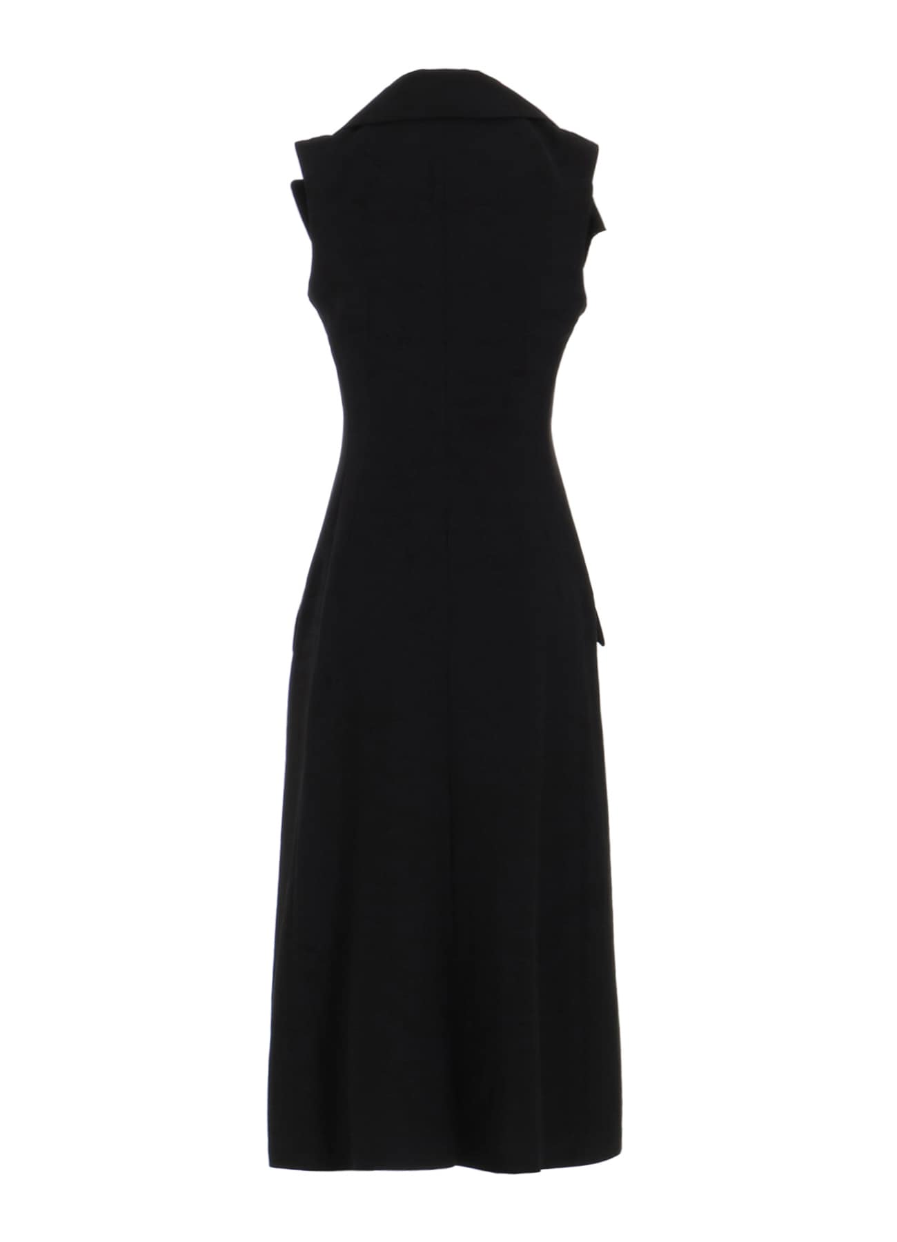 Cu/W HIGH TWISTED GABARDINE FRONT DRAPED SLEEVELESS DRESS